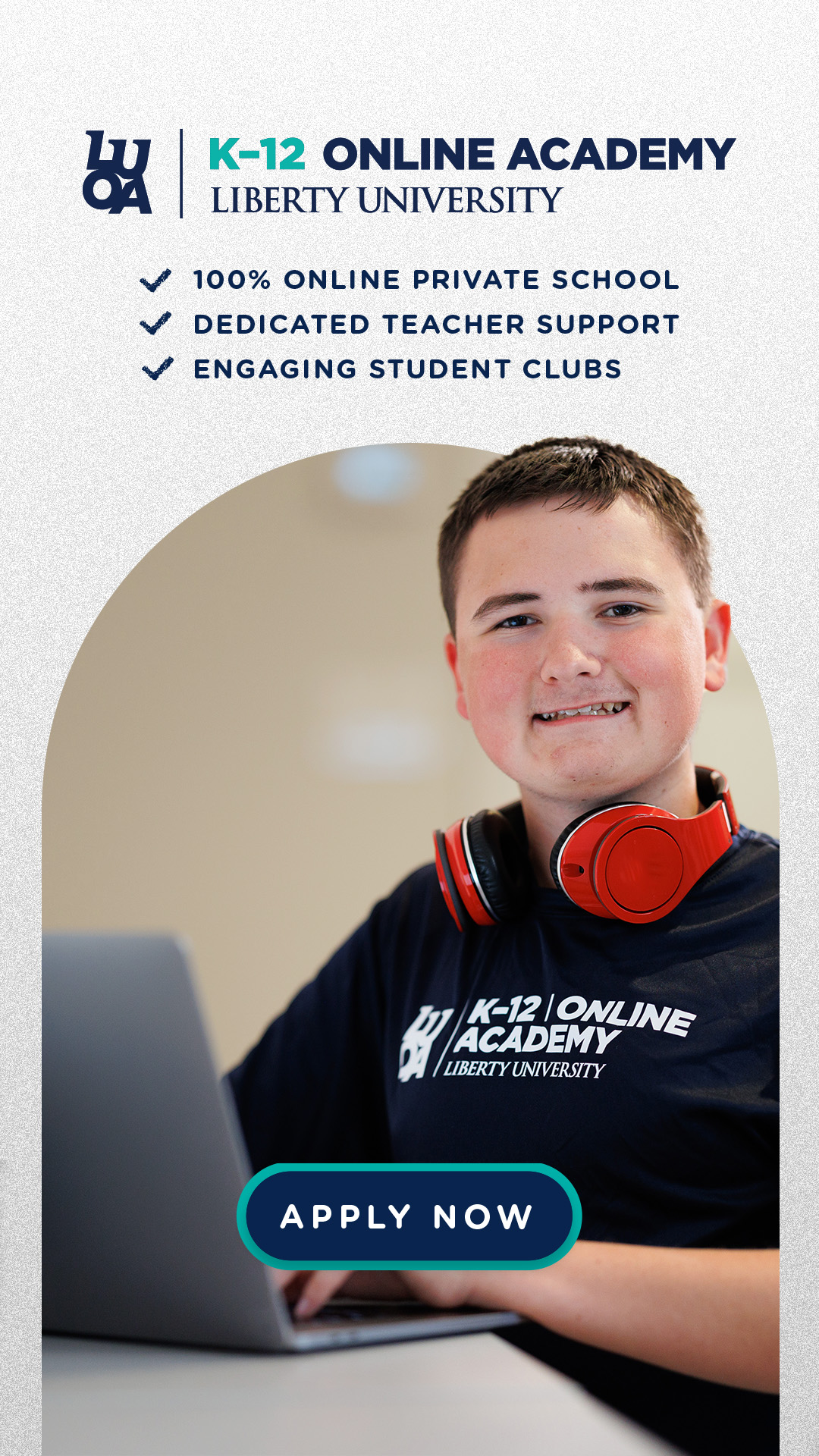 Liberty University Online Academy K-12 Facebook ad
