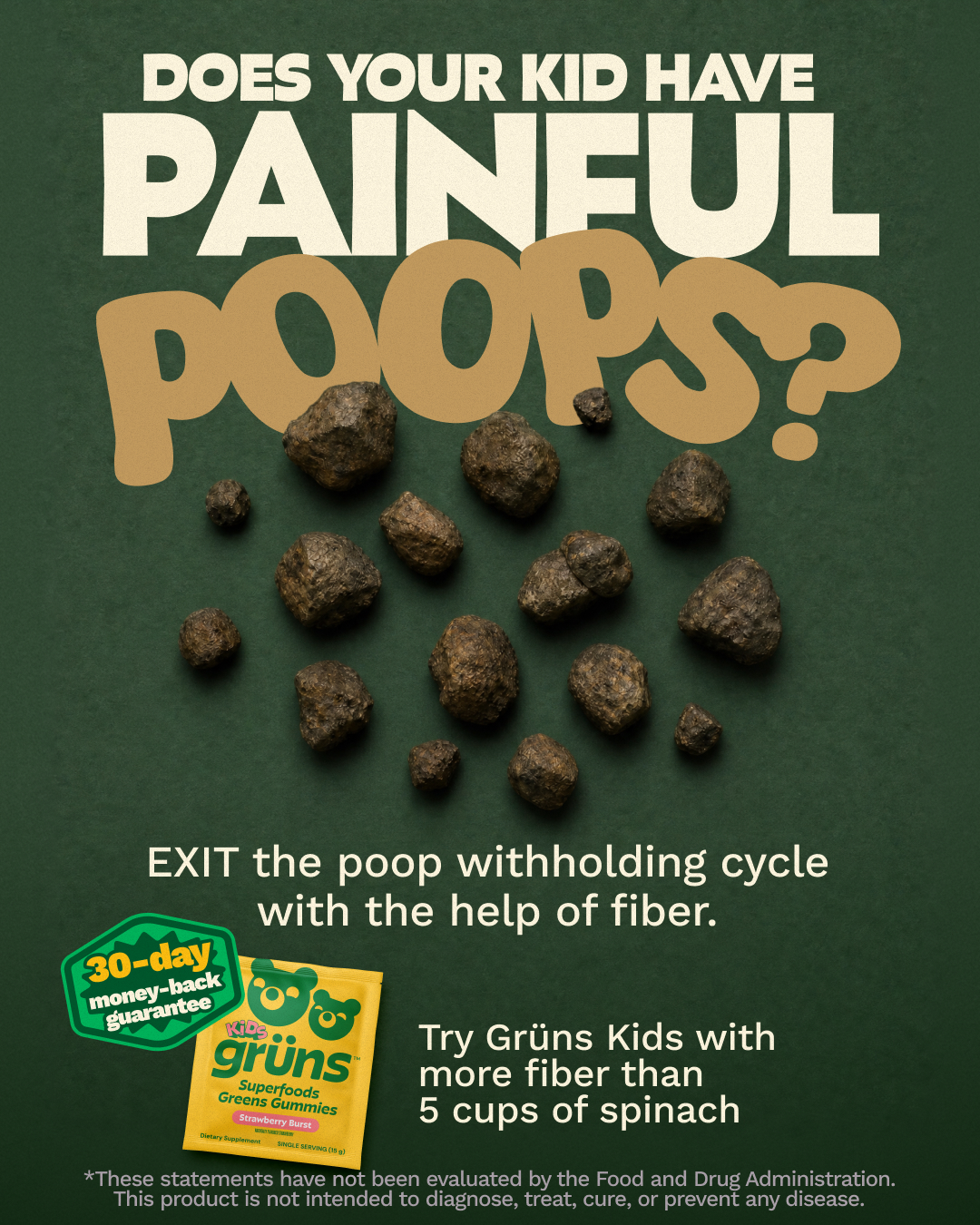 Grüns Kids Facebook ad: Bathroom Time, Made Easier