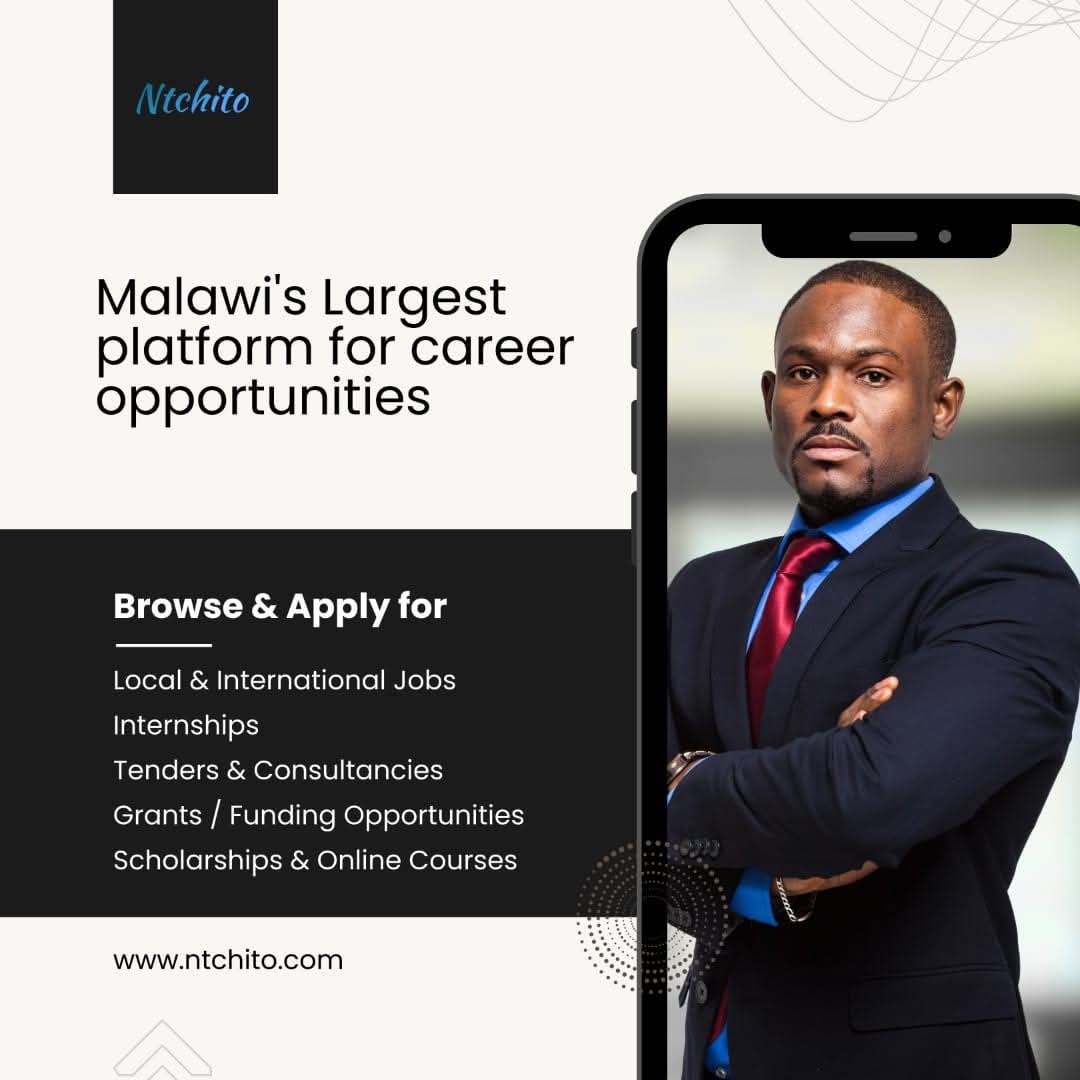 Ntchito Facebook ad: Ntchito.com | Job Vacancies, Tenders & Grants for Malawi