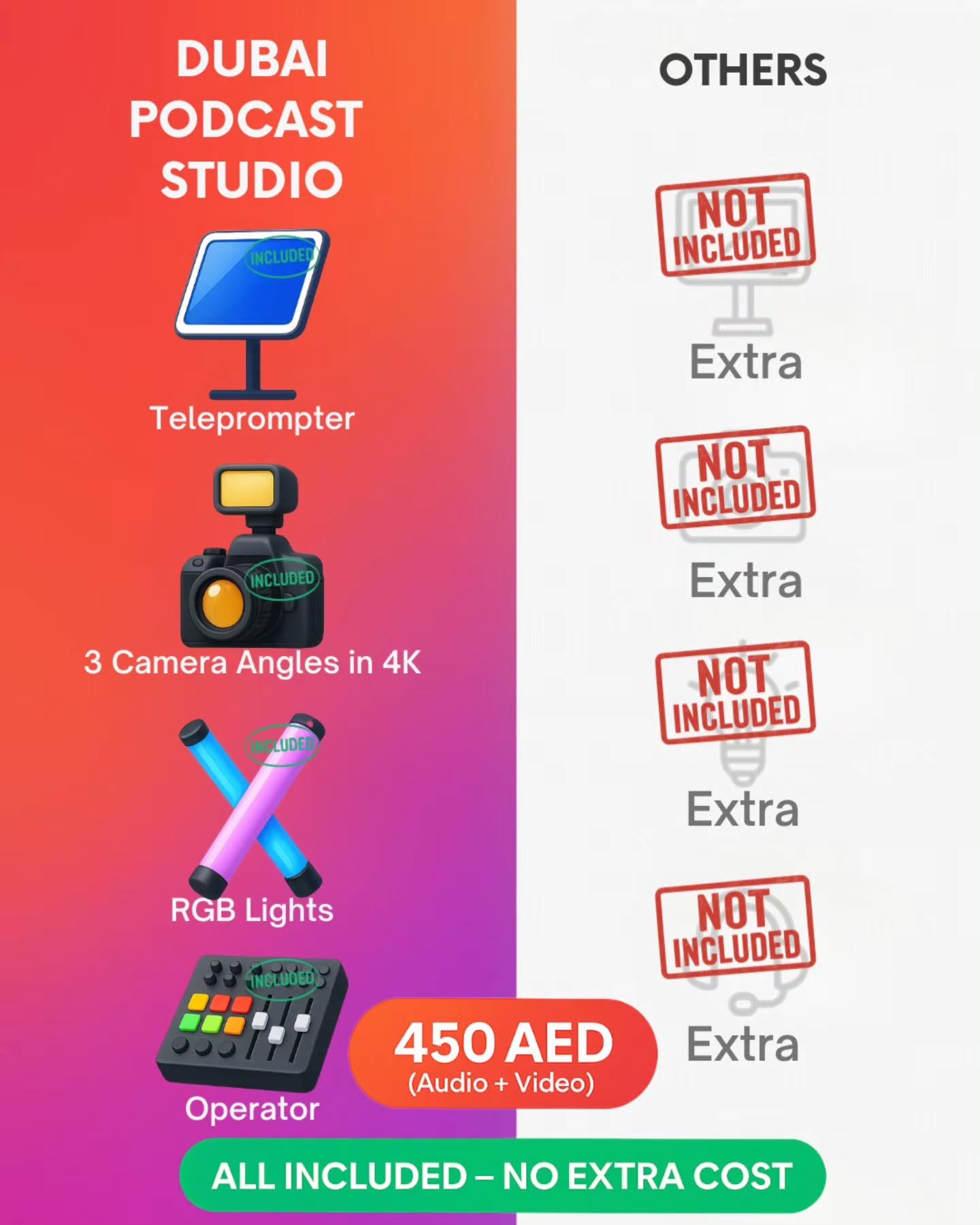 Dubai Podcast Studio Facebook ad