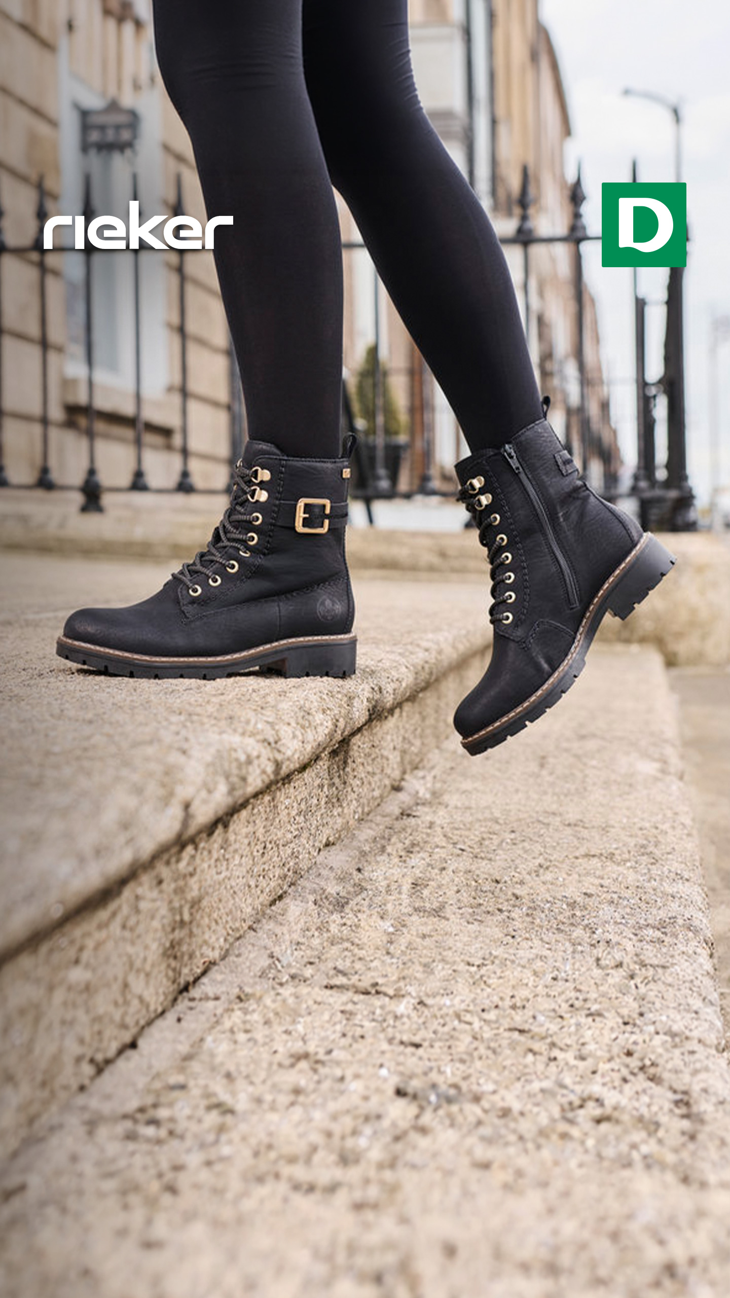 Deichmann Facebook ad: Rieker Boots entdecken