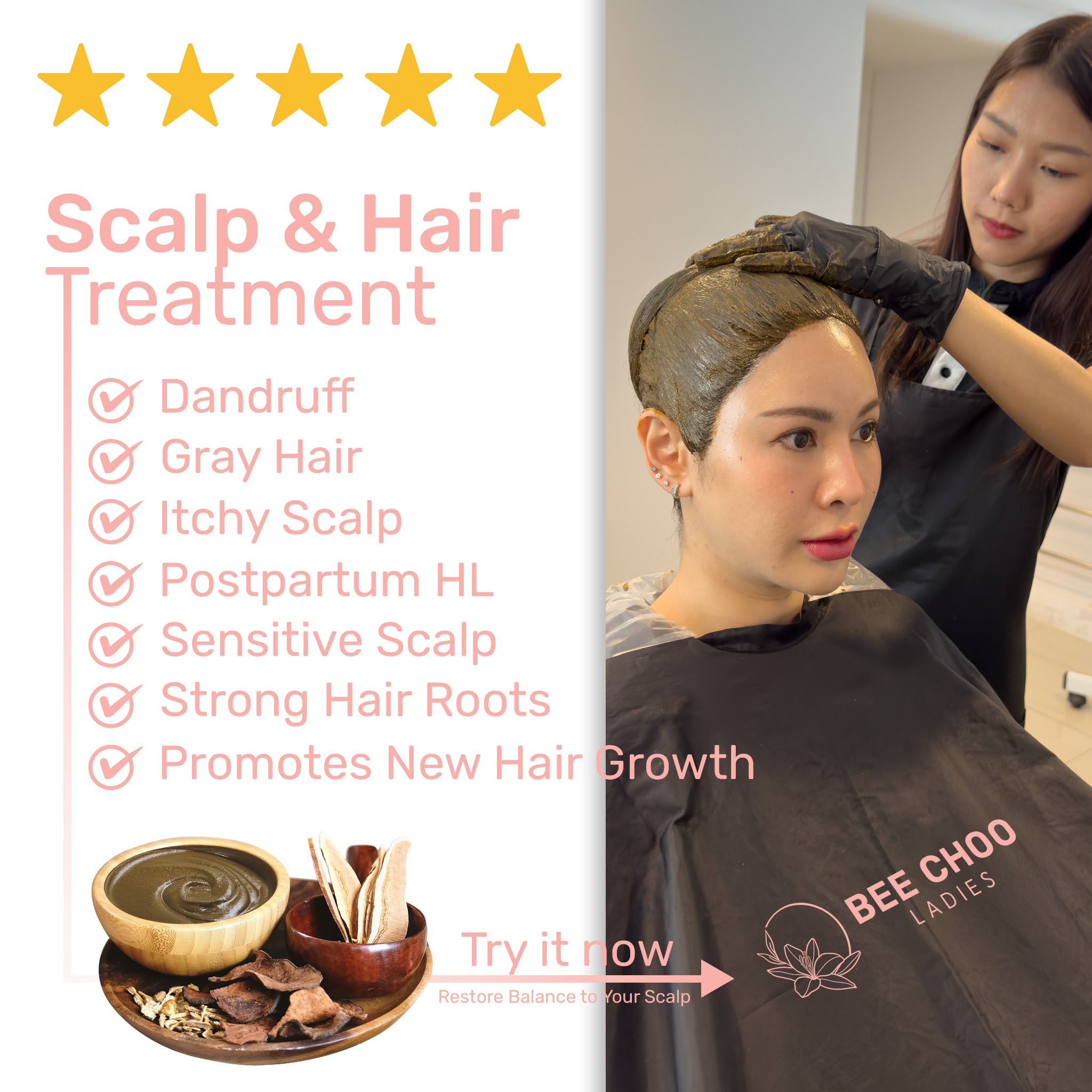 Bee Choo Ladies - Bugis Branch Facebook ad: Natural Beauty, Trusted Care, Bee Choo Ladies