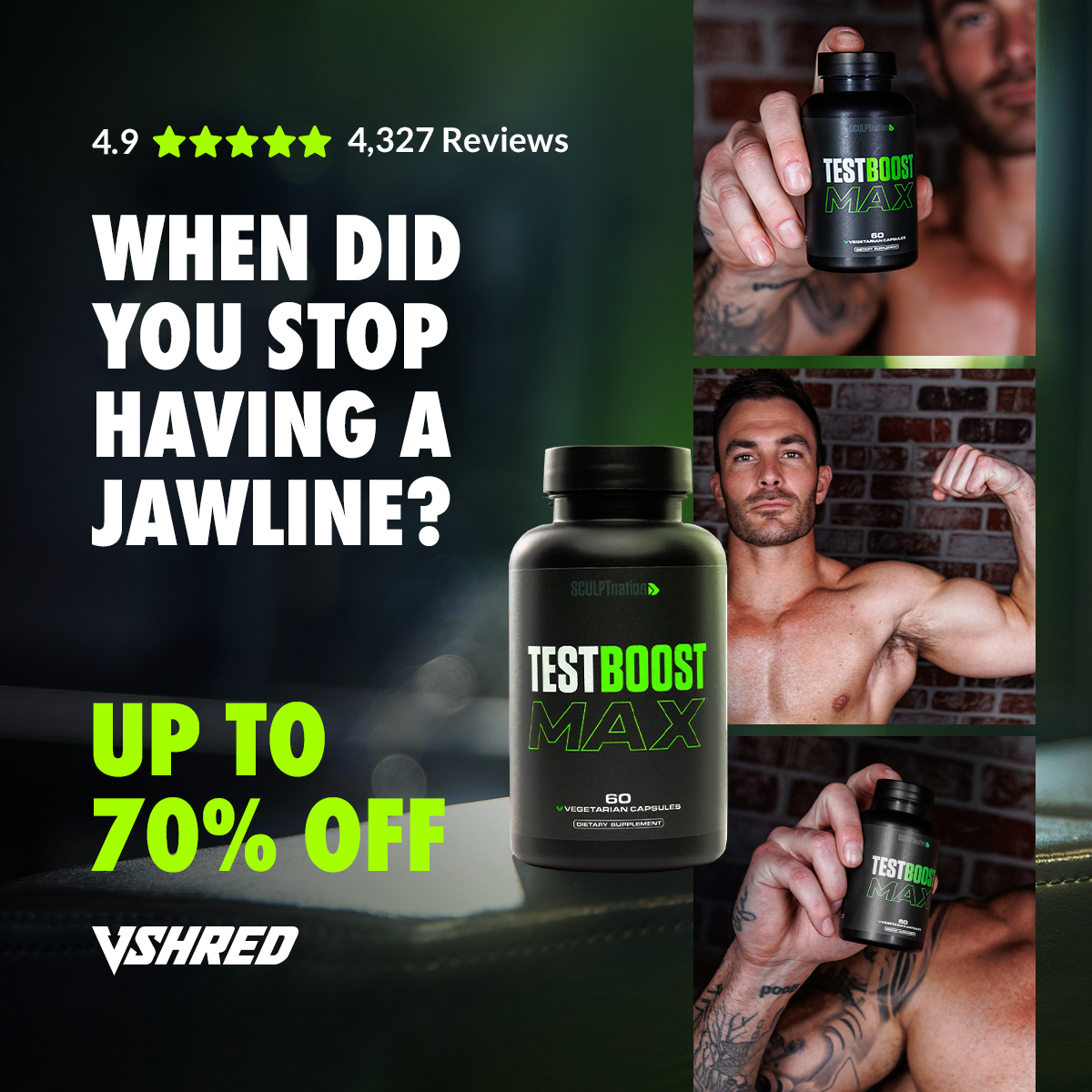 V Shred Nutrition Facebook ad