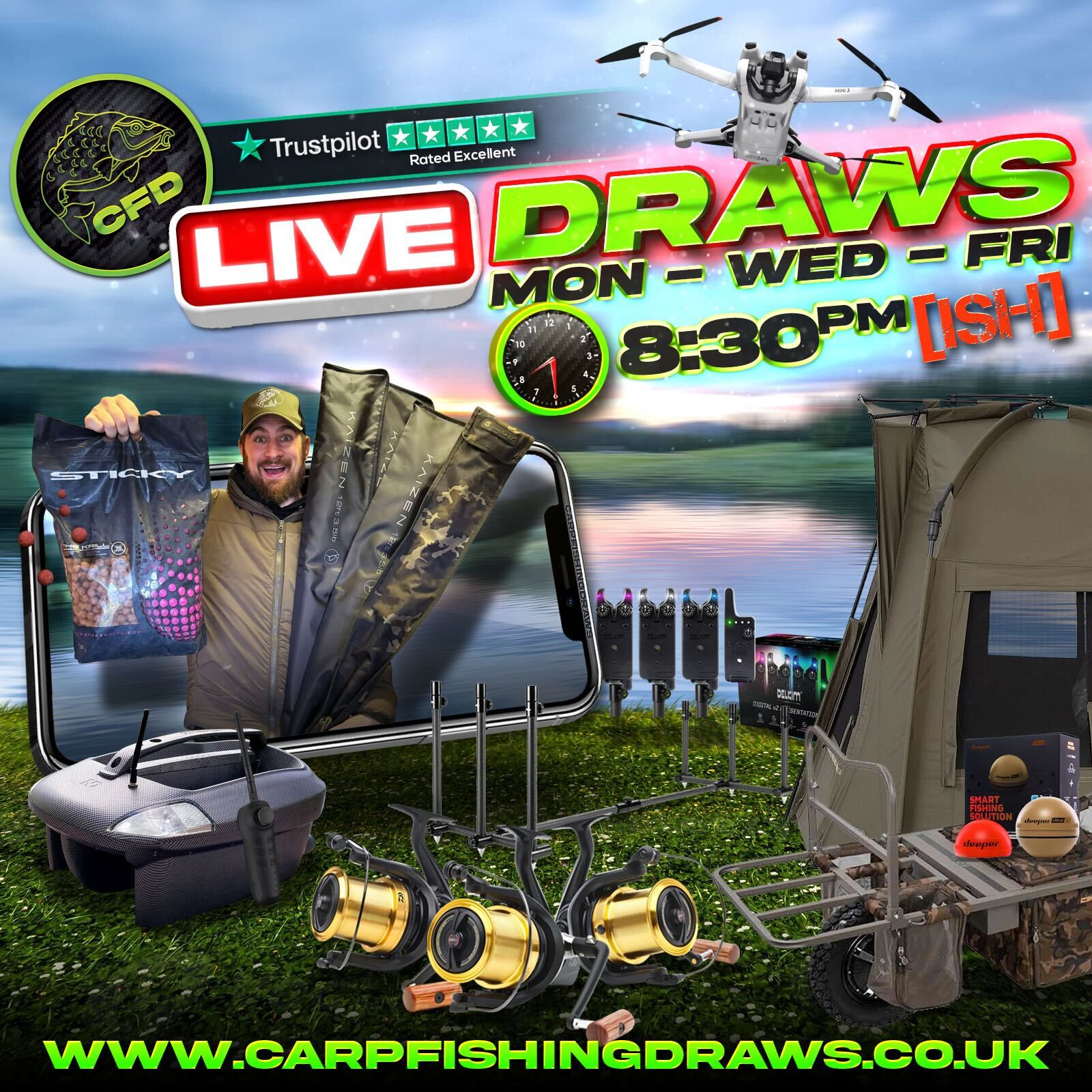Carp Fishing Draws Facebook ad