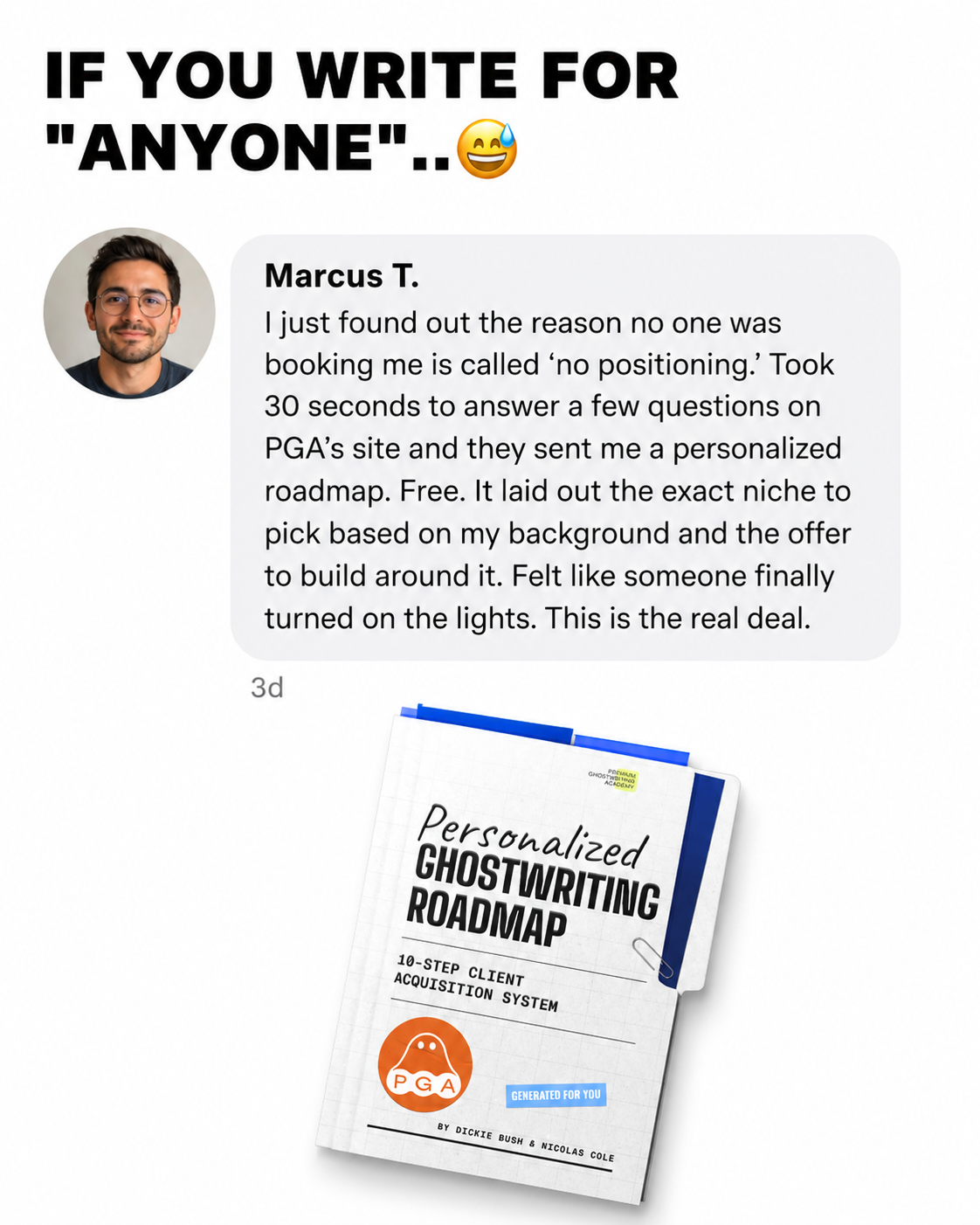 Nicolas Cole Facebook ad