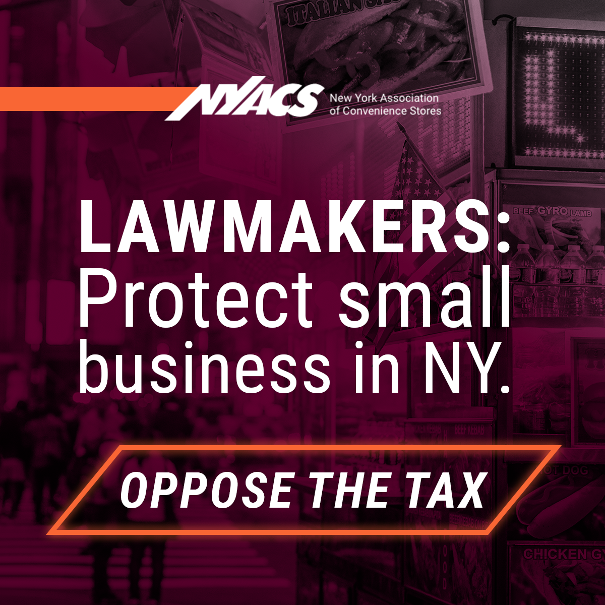 New York Association of Convenience Stores Facebook ad: Oppose the Tax