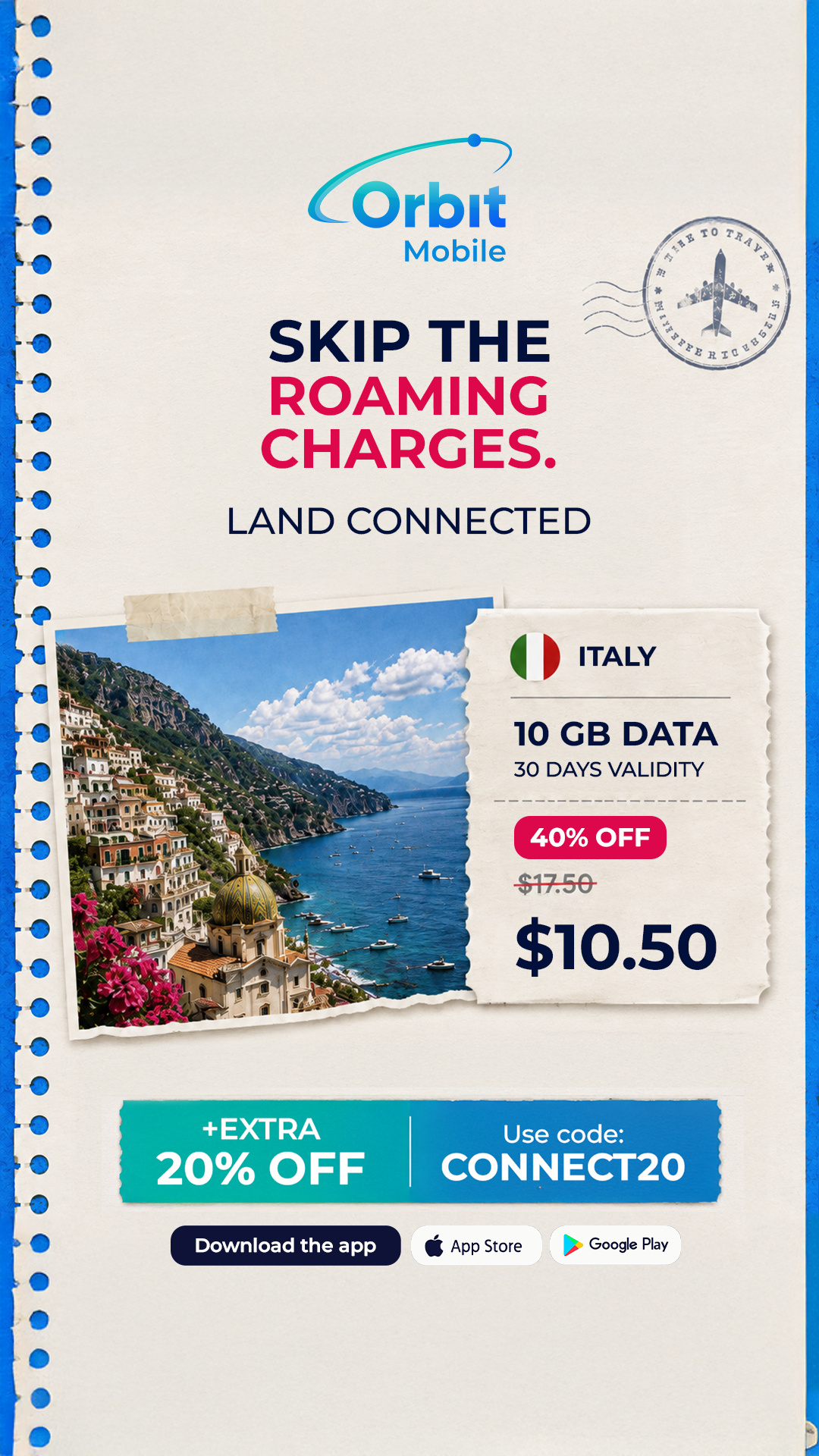 Orbit Mobile Travel App Facebook ad