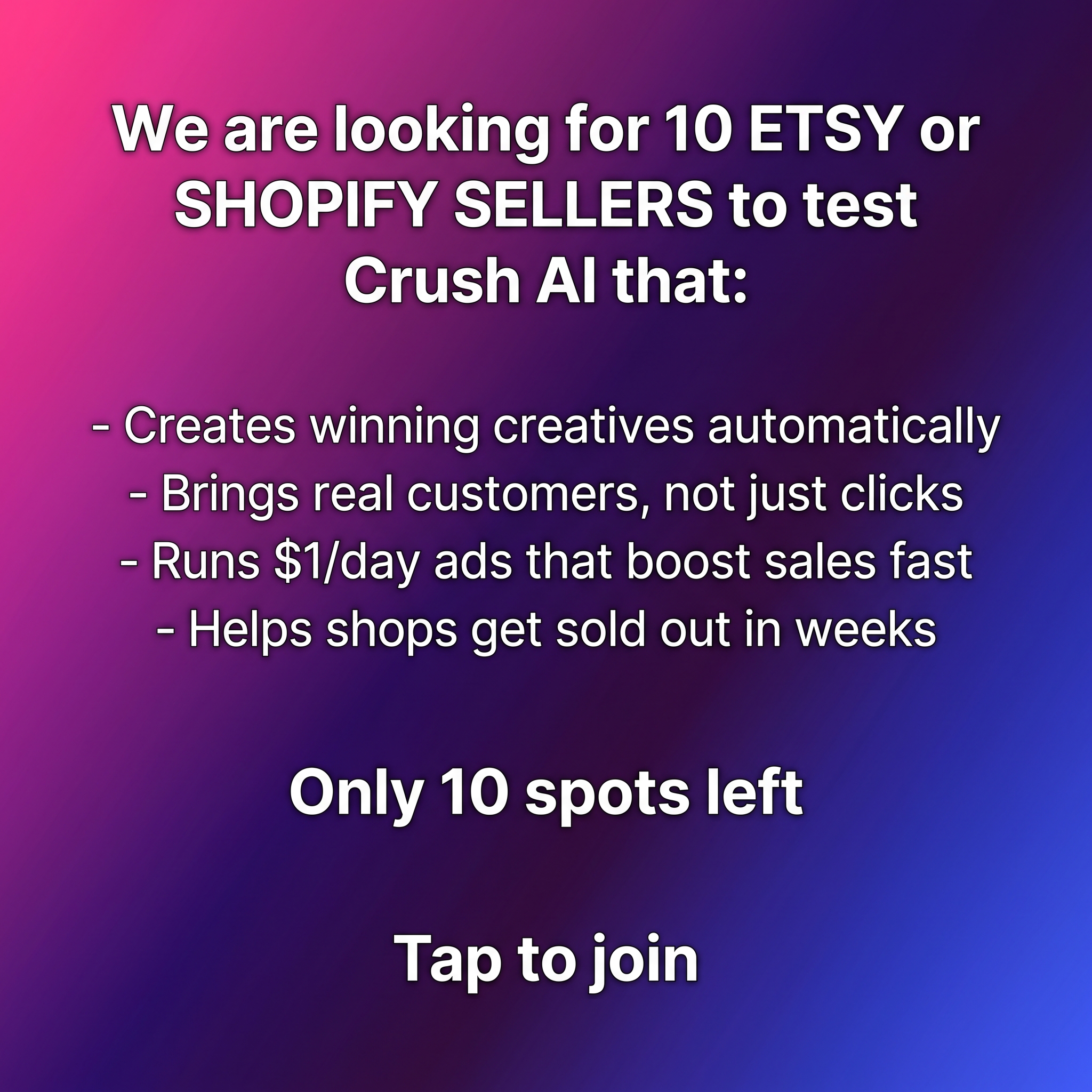 trycrush.ai Facebook ad