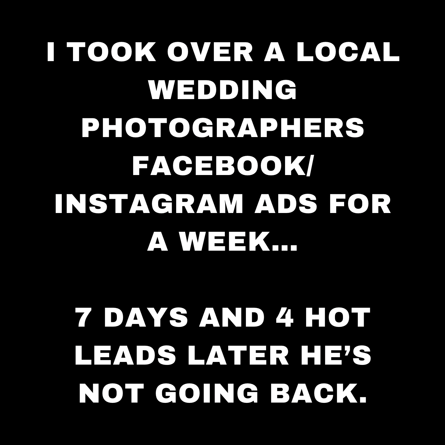 Josh Huggett Facebook ad: 4 Warm Leads in 7 Days, No Guesswork