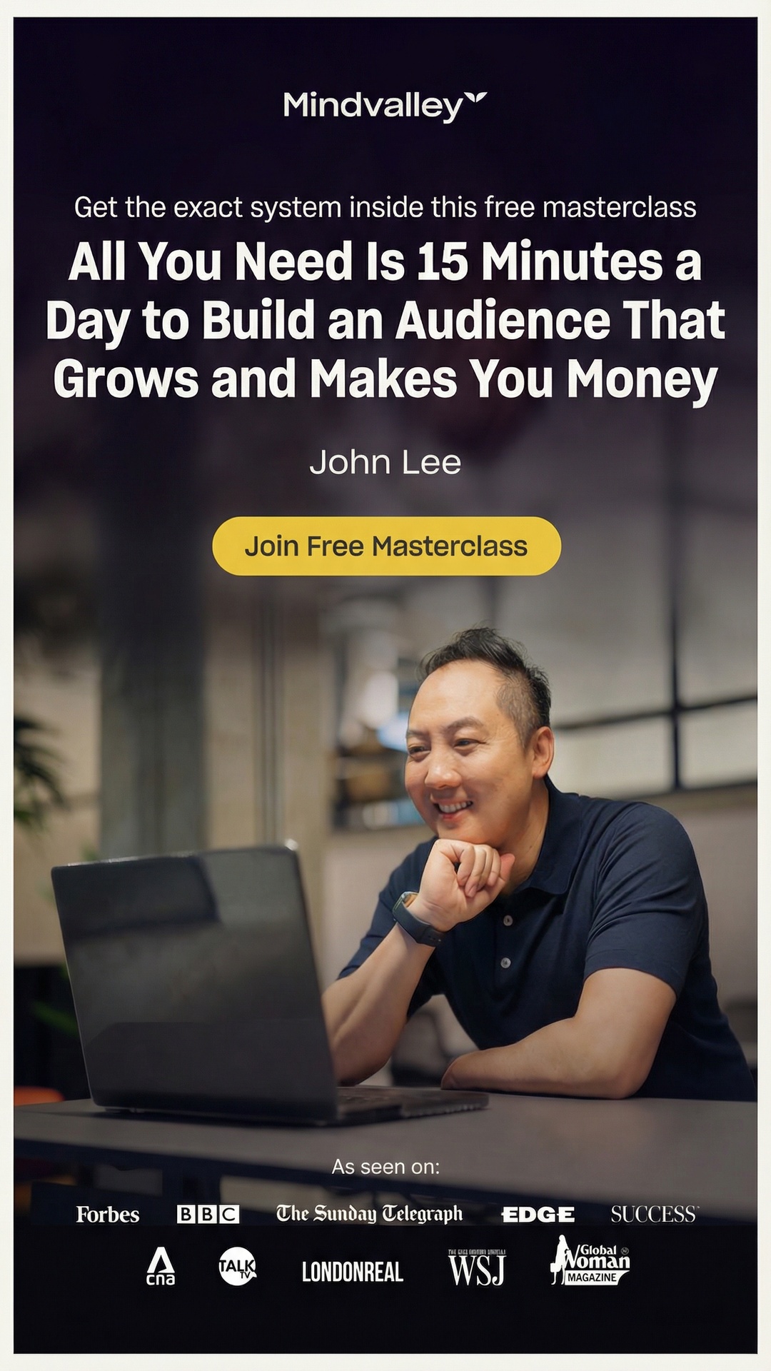 Mindvalley Facebook ad from Mar 8, 2026