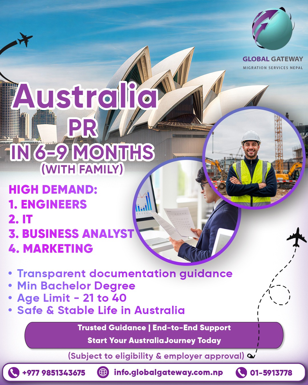 Global Gateway - Migration Services Nepal Facebook ad: Move to Australia With Family