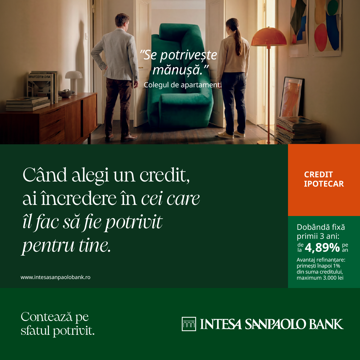 Intesa Sanpaolo Bank Romania Facebook ad from Apr 22, 2026