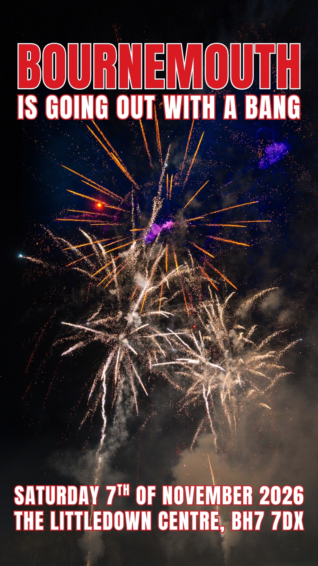 Bournemouth Fireworks Facebook ad: Three Displays In One Night