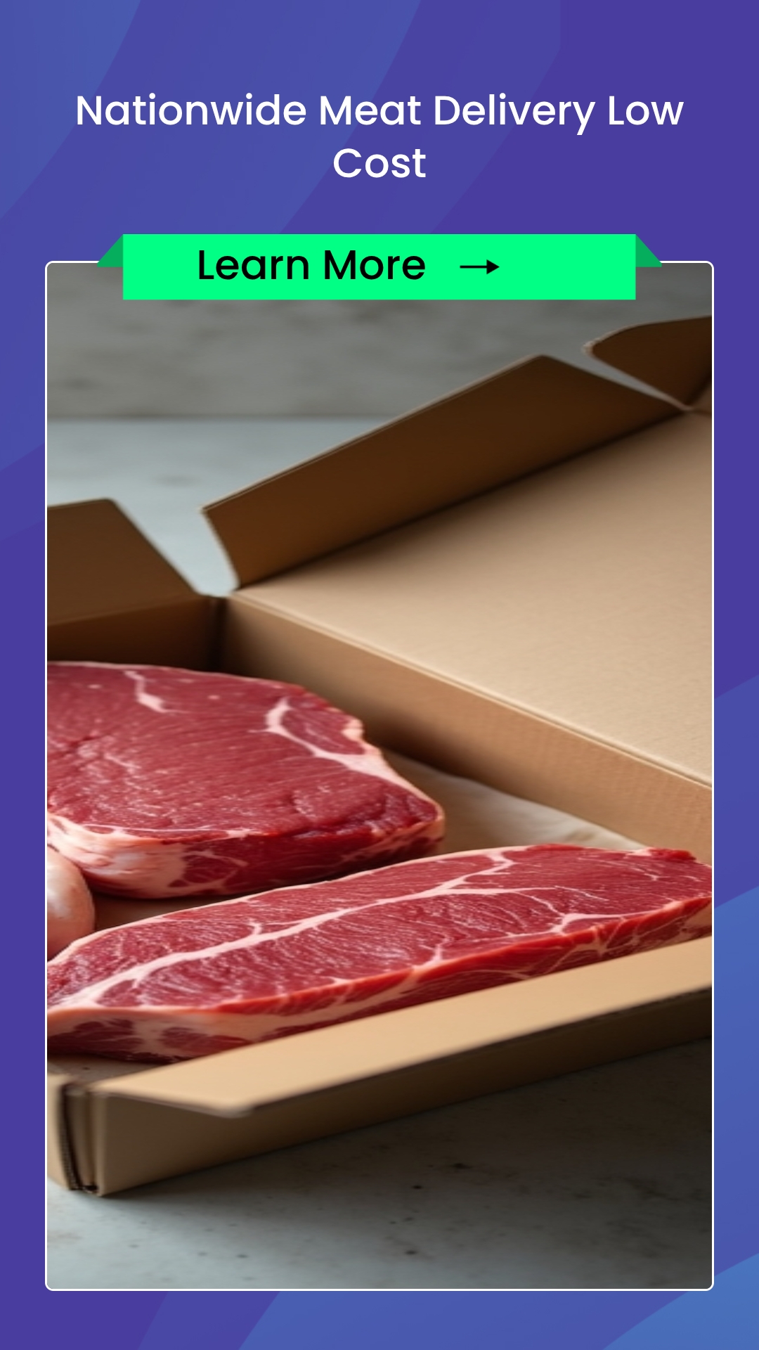 TrendingResults Cascade Facebook ad: Nationwide Meat Delivery Low Cost!