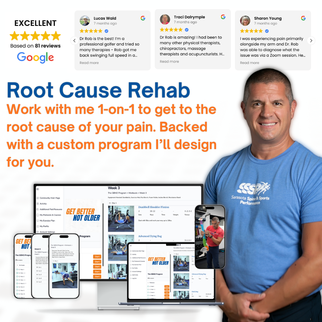 Dr. Rob Jones Facebook ad: Move. Feel. Live Better.