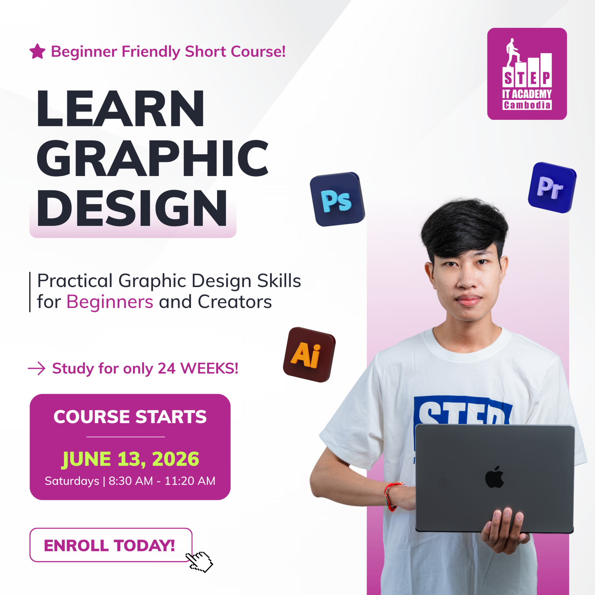 Computer Academy STEP Cambodia Facebook ad