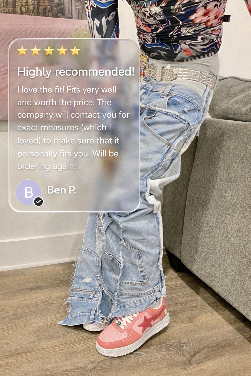 NTMB Facebook ad: Light Blue Triple Jeans - triple waist - baggy fit