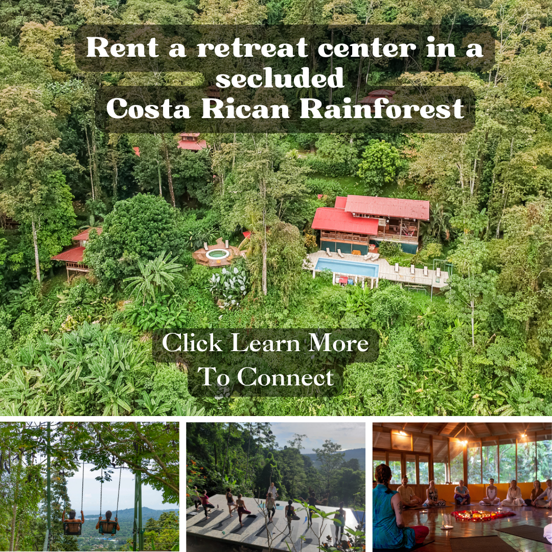 Samasati Yoga & Wellness Retreat Facebook ad: Escape the noise and bring your group into…