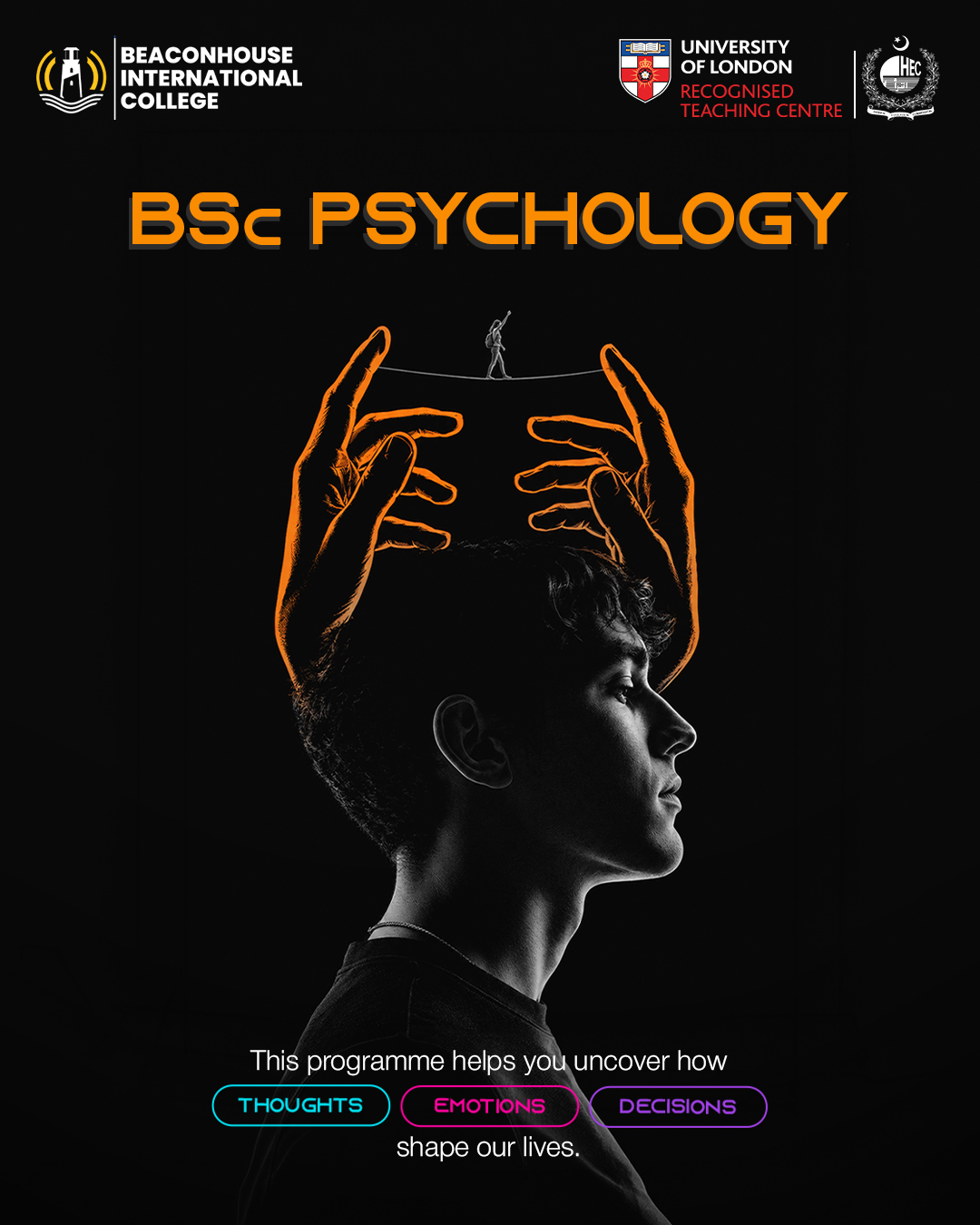 Beaconhouse International College Facebook ad: Learn the Mind. Lead the Future.