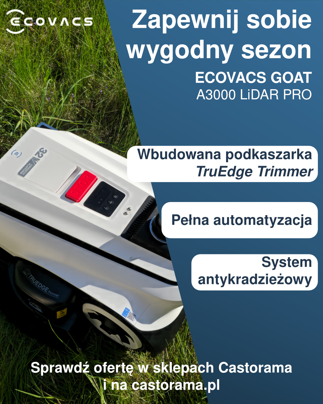 ECOVACS ROBOTICS Facebook ad: ECOVACS GOAT A3000 LiDAR PRO