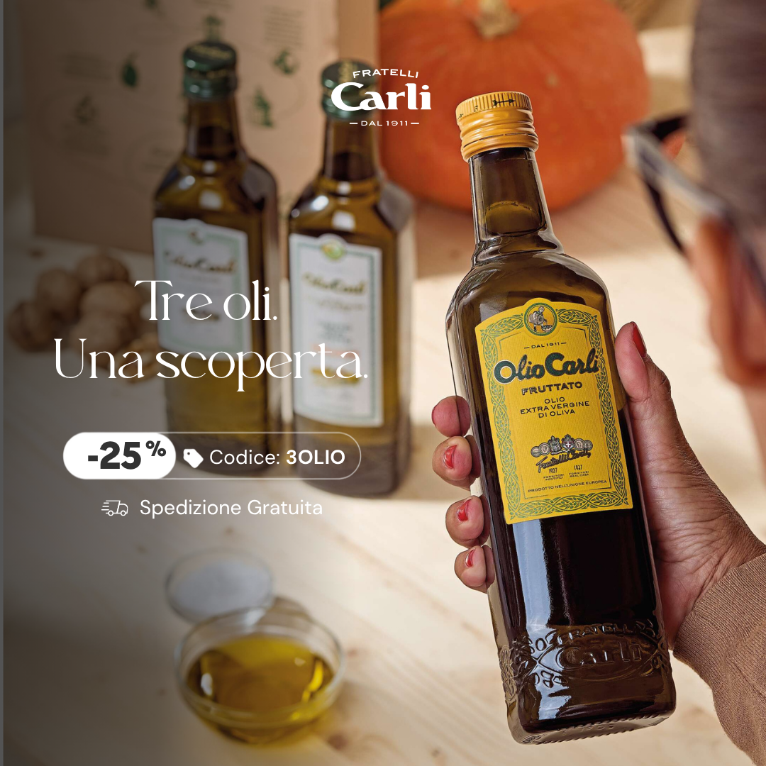 Fratelli Carli Facebook ad: Tre oli. Una scoperta.