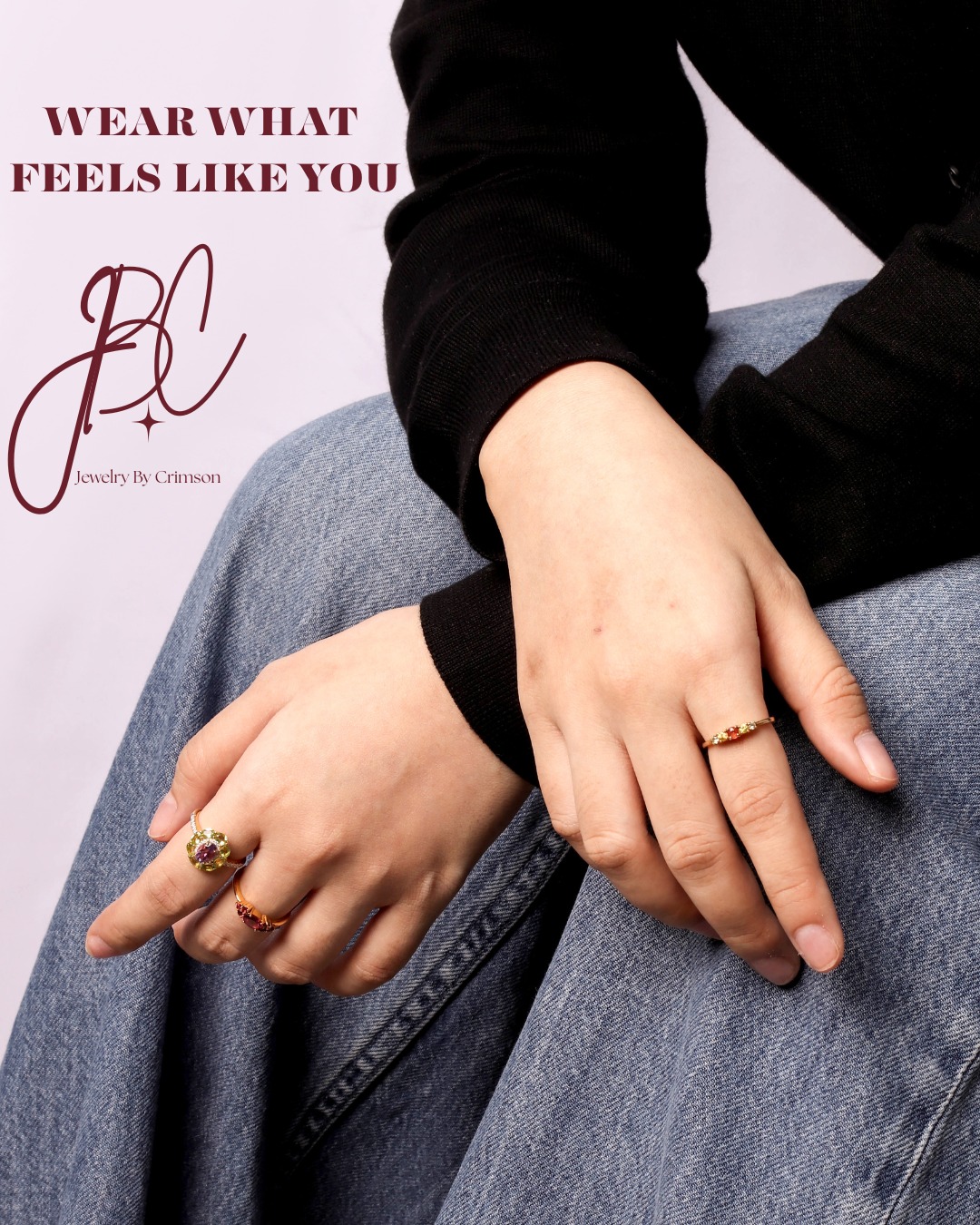 Jewelry By Crimson Facebook ad: Soft flex. Timeless style.