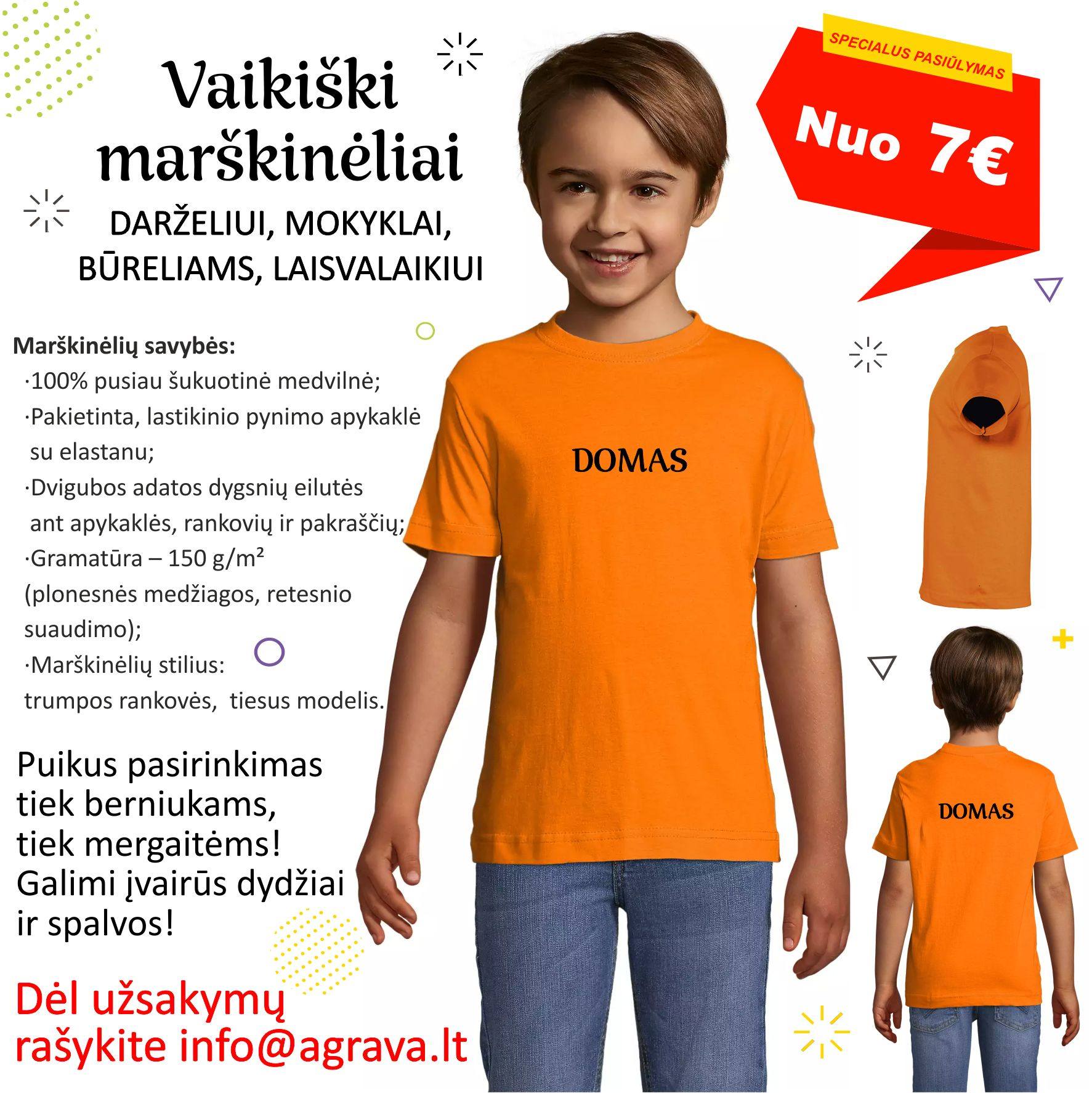 Agrava Facebook ad: Vaikiški marškinėliai su vardais ir Jūsų darželio, mokyklos…