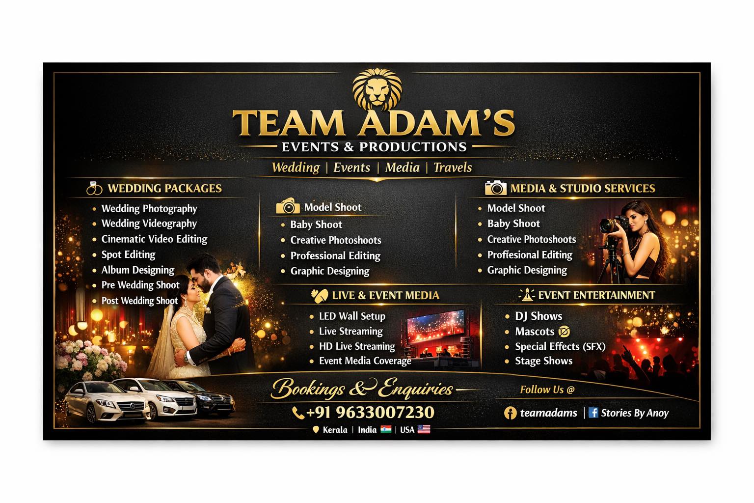 Teamadamseventsproductions Facebook ad: TEAM ADAM’S EVENTS & PRODUCTIONS