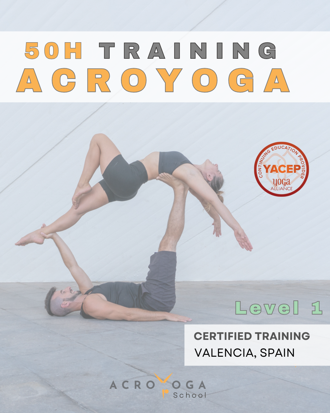 Acroyoga School Facebook ad: Do you practice yoga or are you curious…