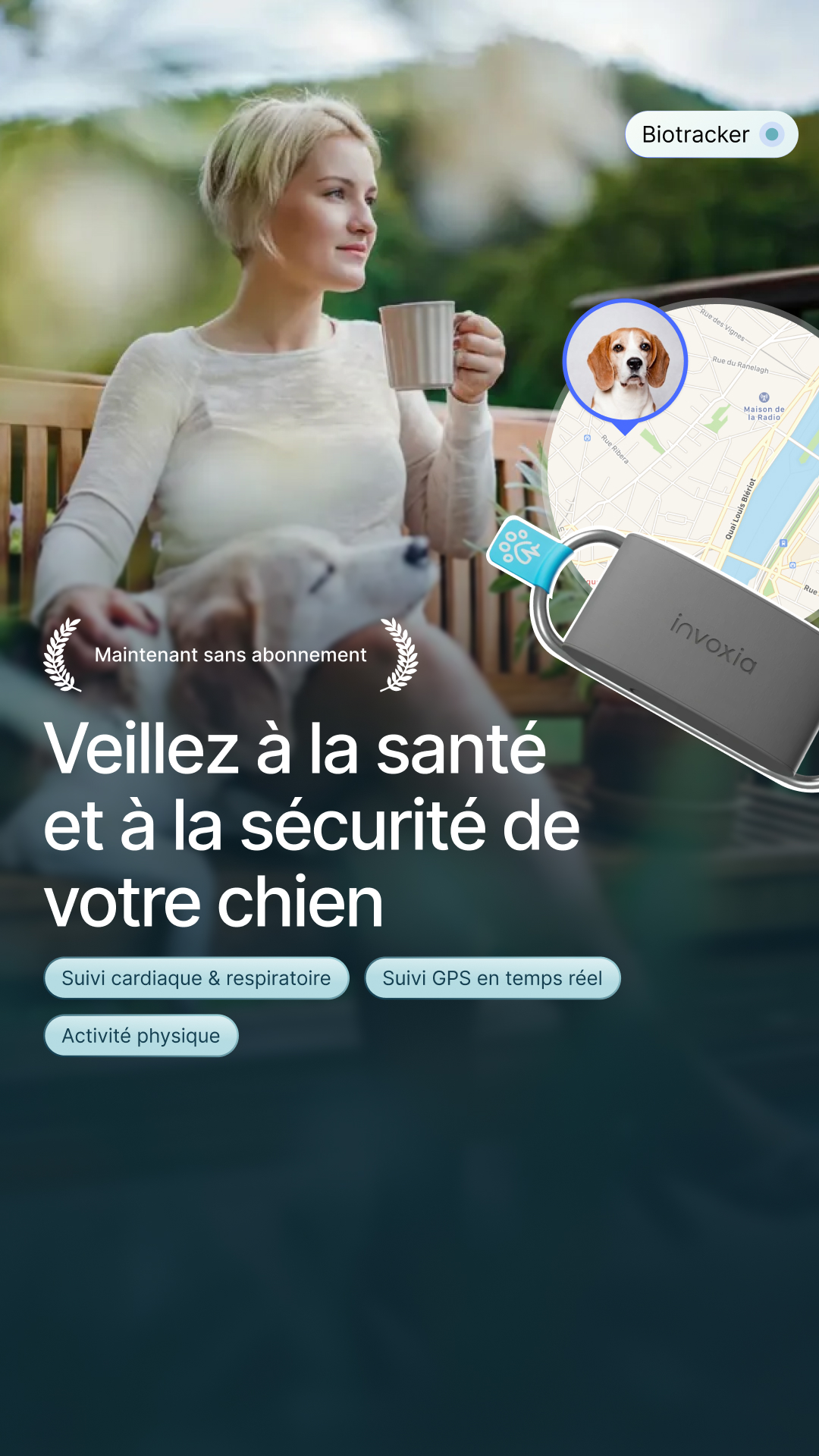 Invoxia Biotrackers France Facebook ad