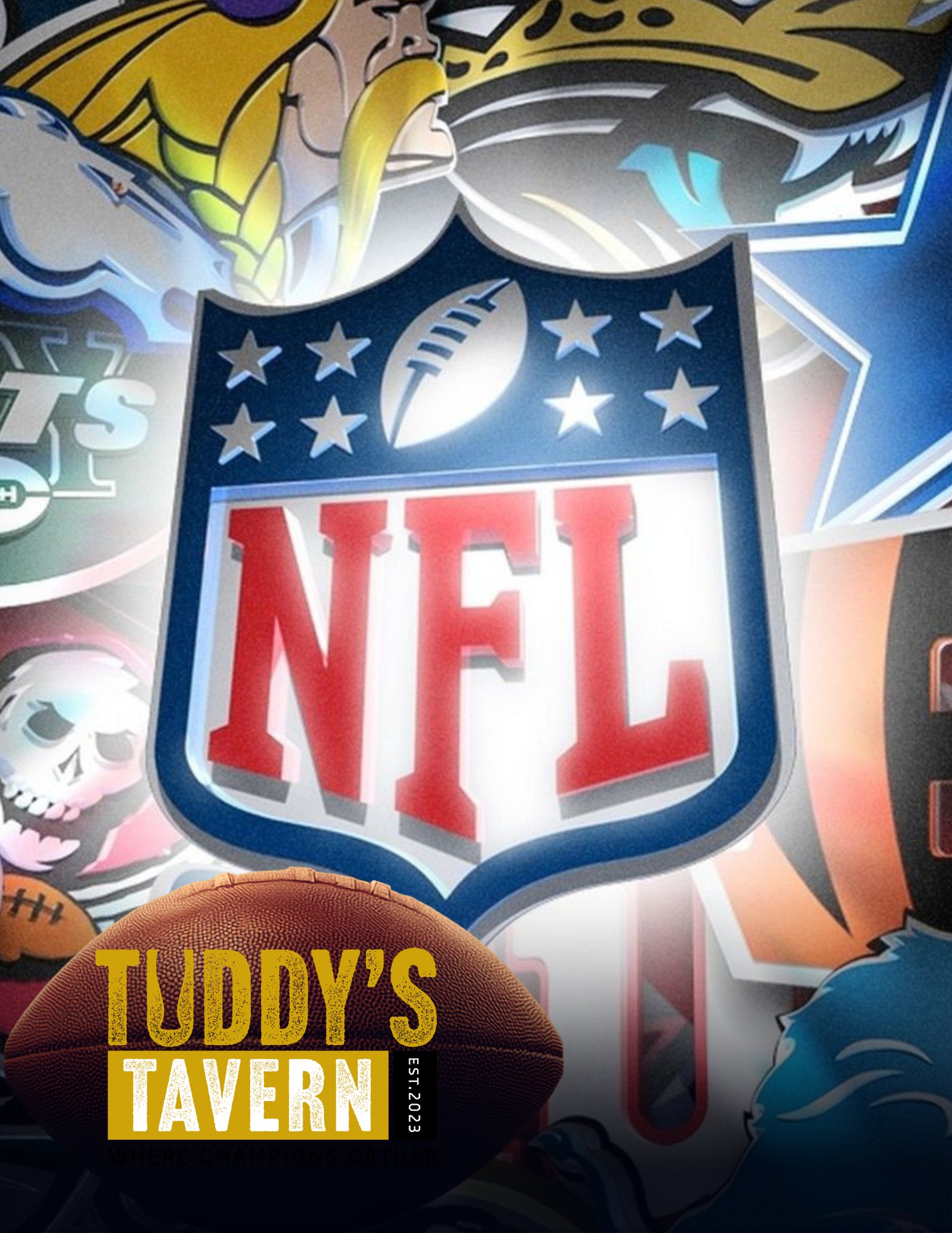 Tuddy's Tavern Facebook ad: TUDDY’S TAVERN = FOOTBALL HEADQUARTERS