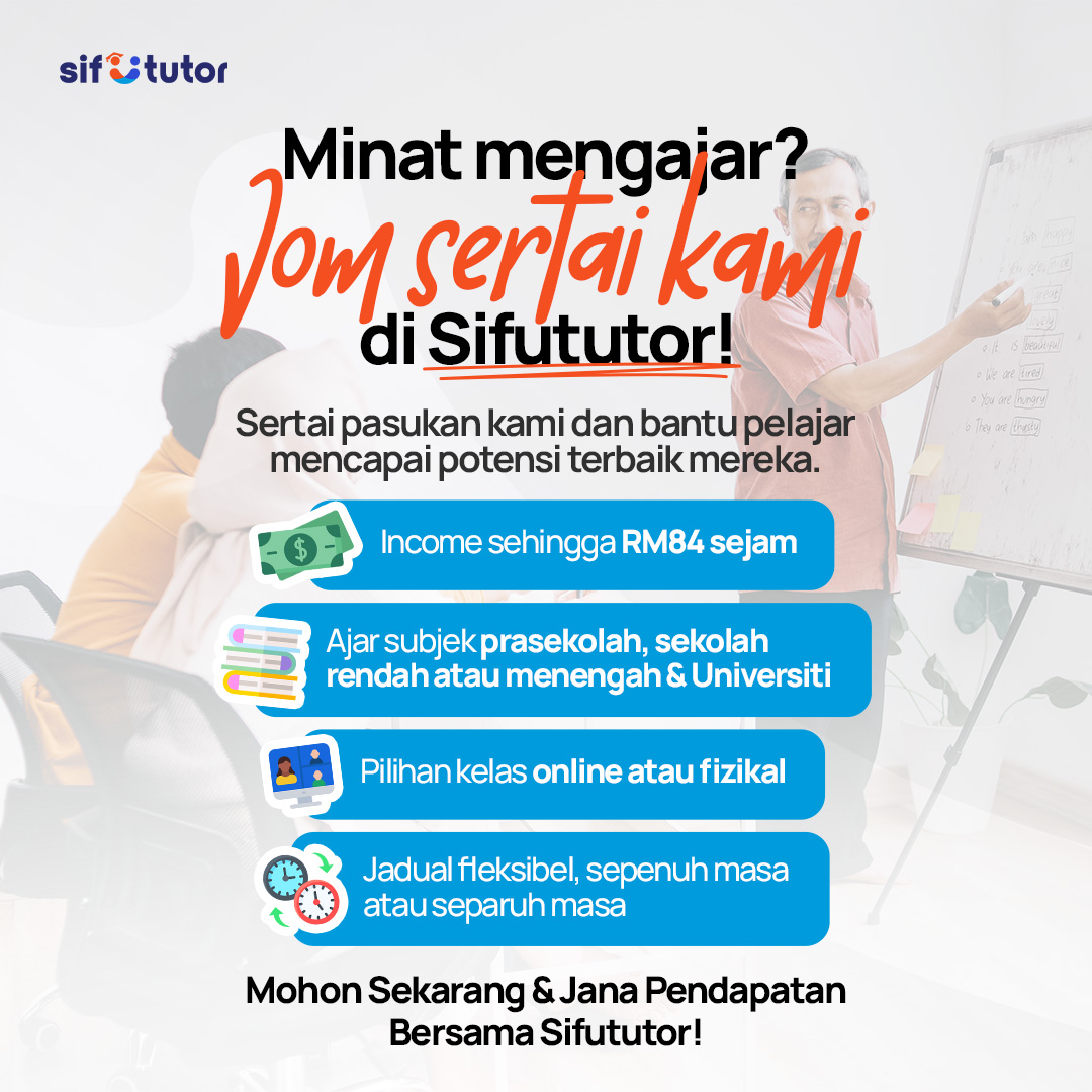 sifututor.my Facebook ad: Work From Home | Jadual Mengajar Fleksibel | Stable Income