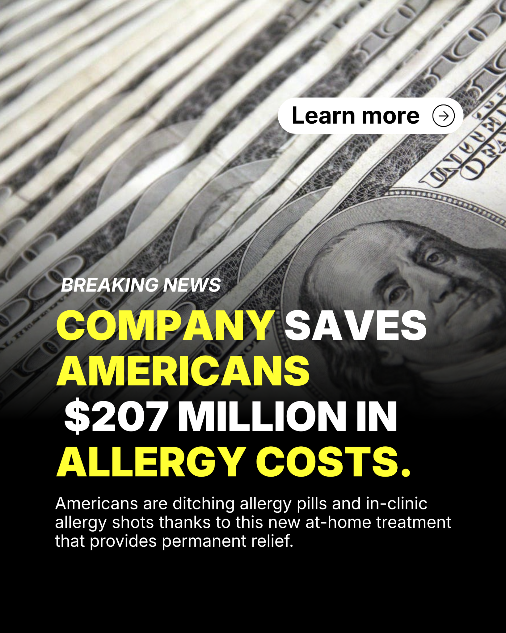 Curex Allergy Facebook ad
