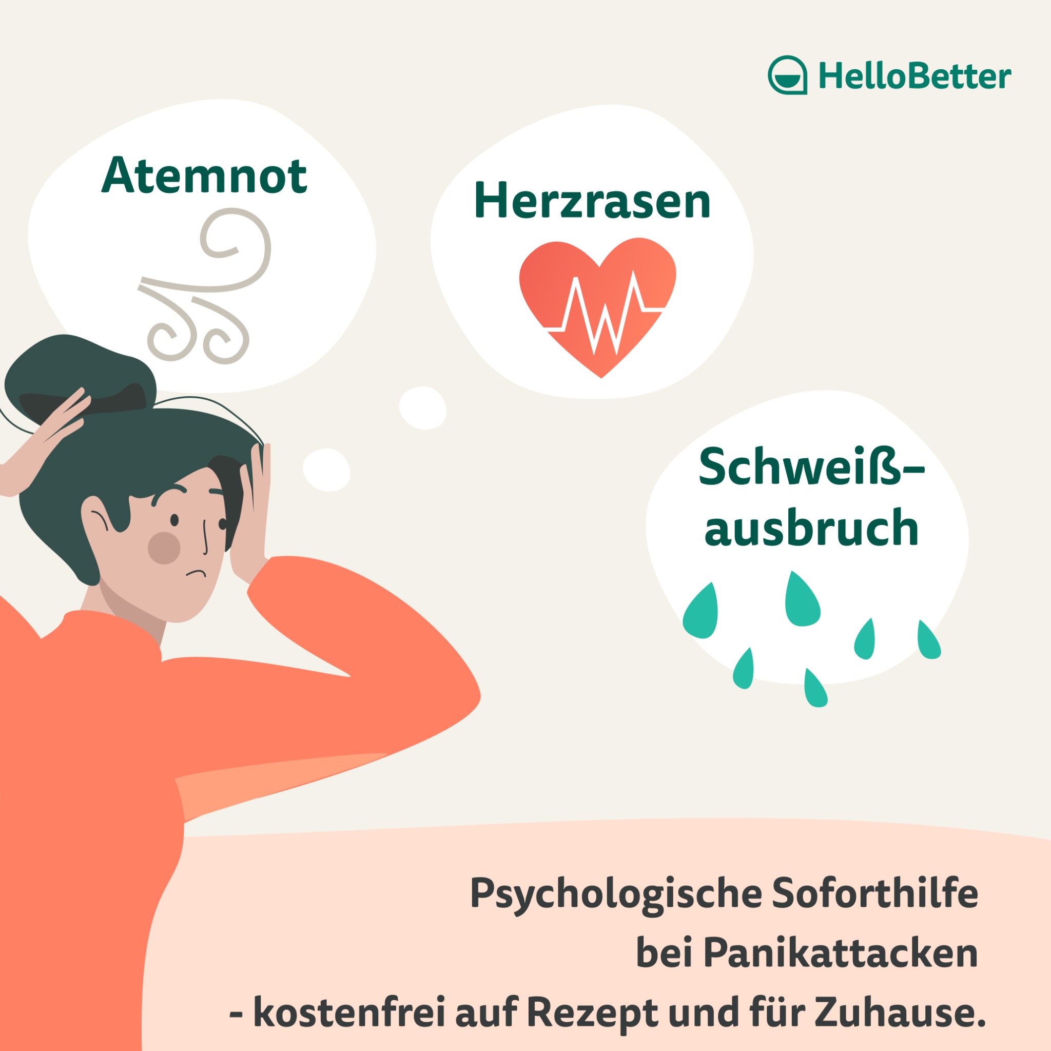 HelloBetter Facebook ad: Leidest du unter Panikattacken?