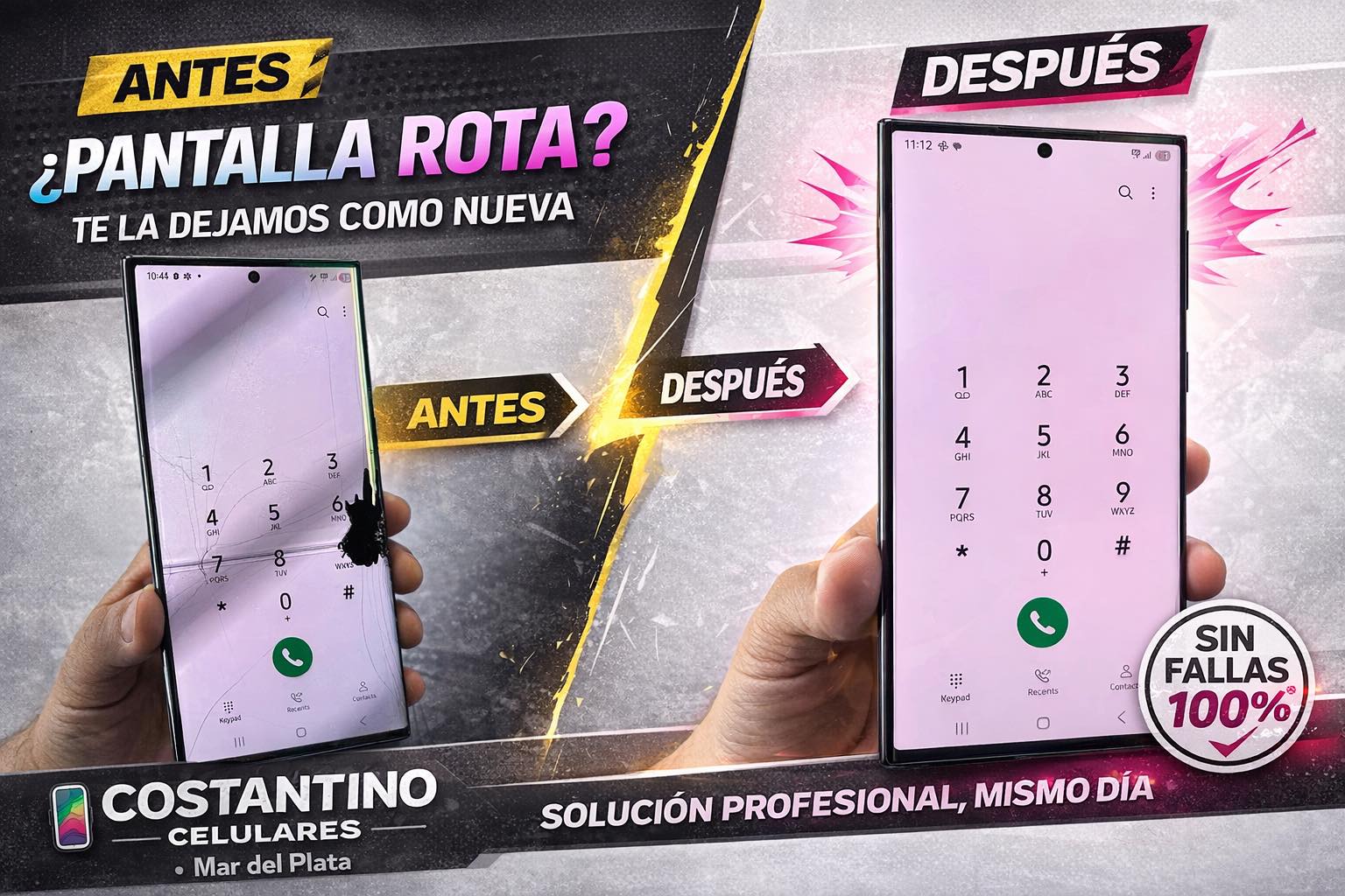 Costantino Celulares y tecnologia Facebook ad: ¿SE TE ROMPIÓ TU CELU?