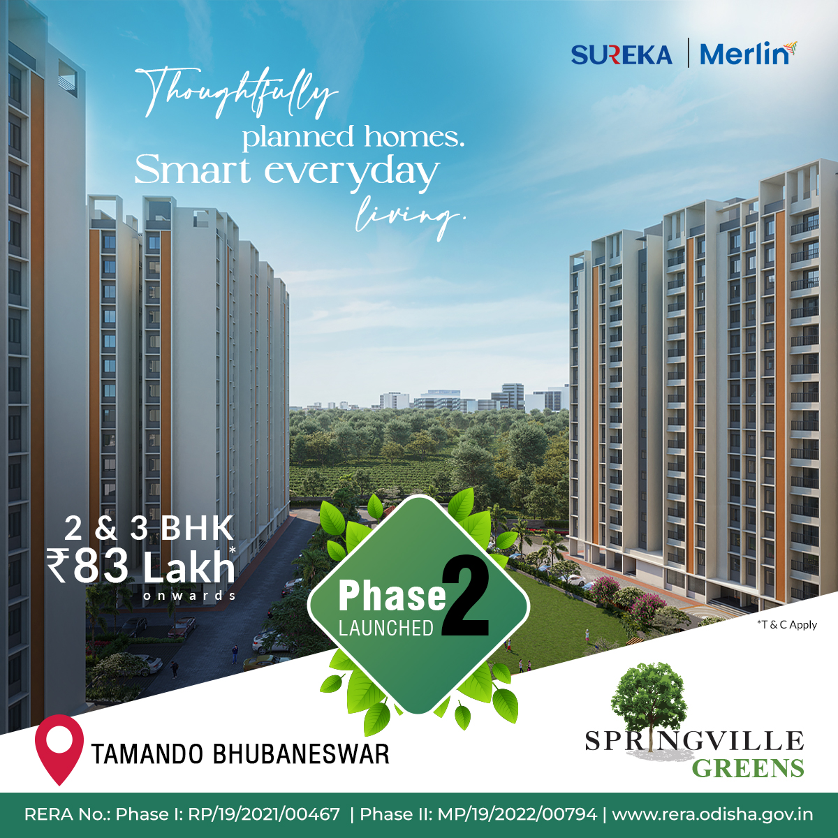 Springville Greens Facebook ad: 2 & 3 BHK | Rs. 83 Lakhs*