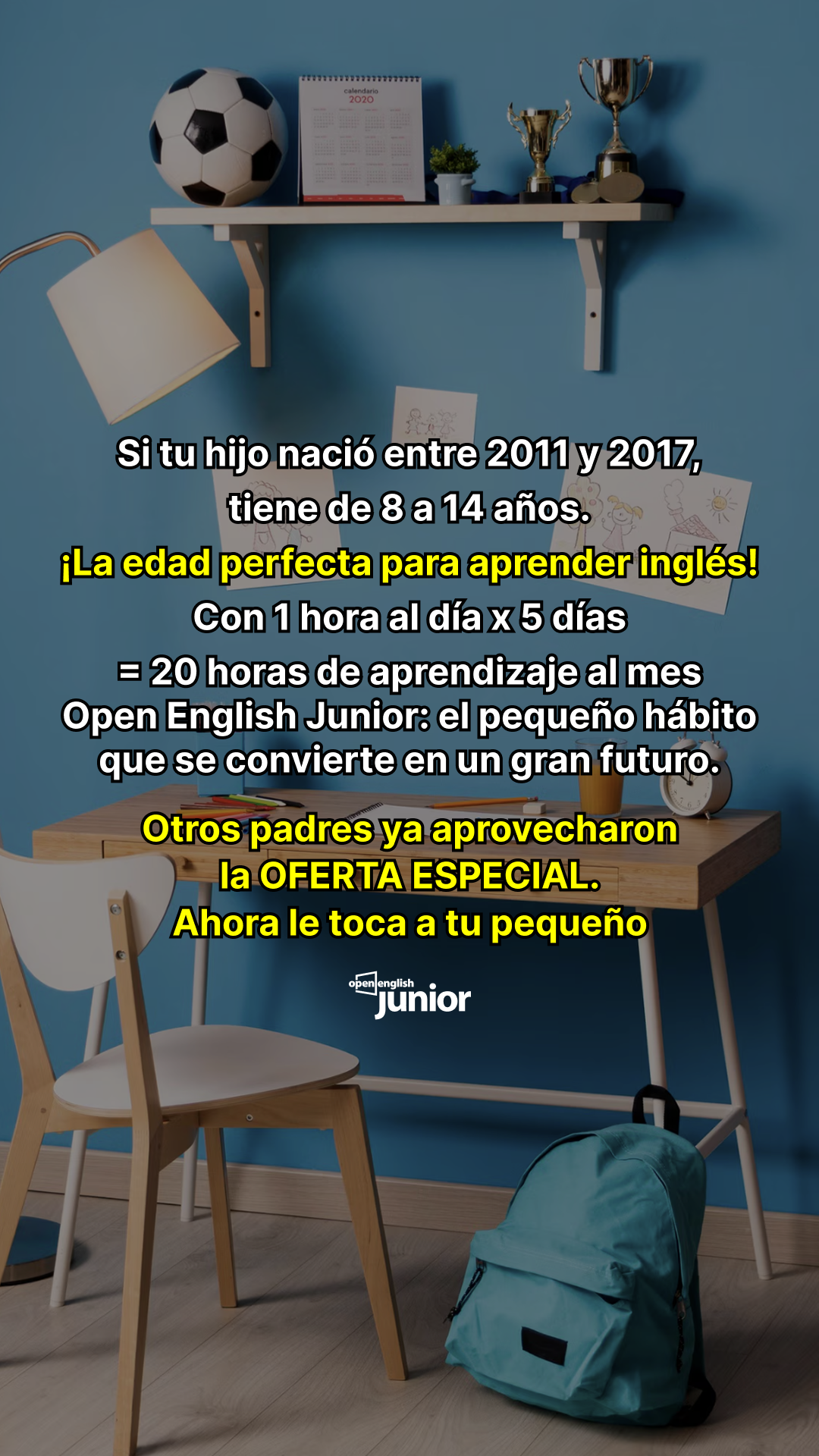 Open English Junior Facebook ad