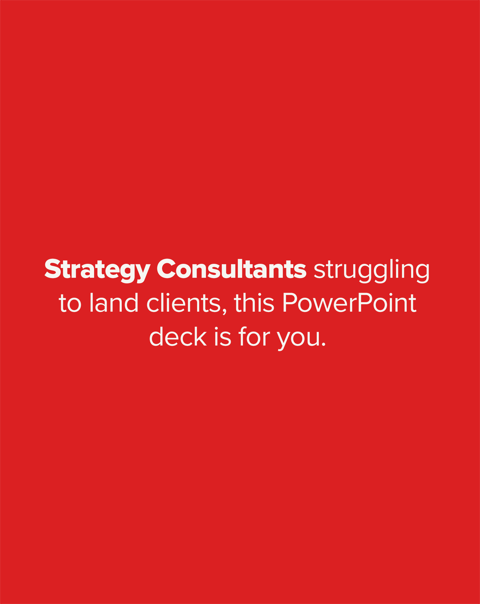 Reinvention Academy Facebook ad: The PPT Deck Given to Fortune 500 Executives