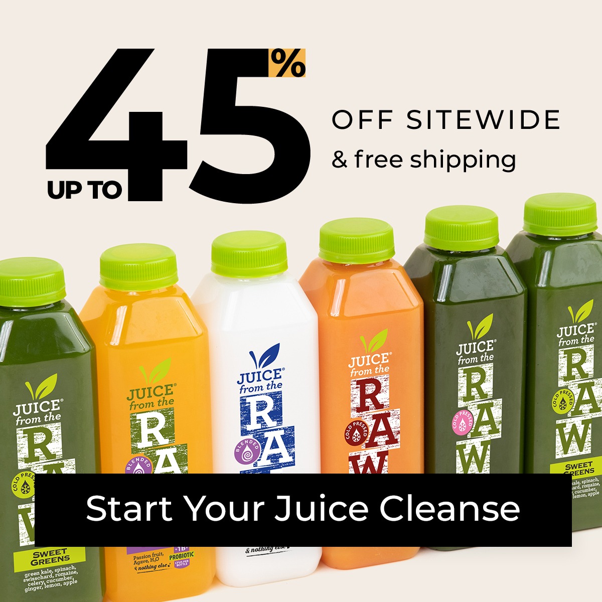 Juice From the RAW Facebook ad