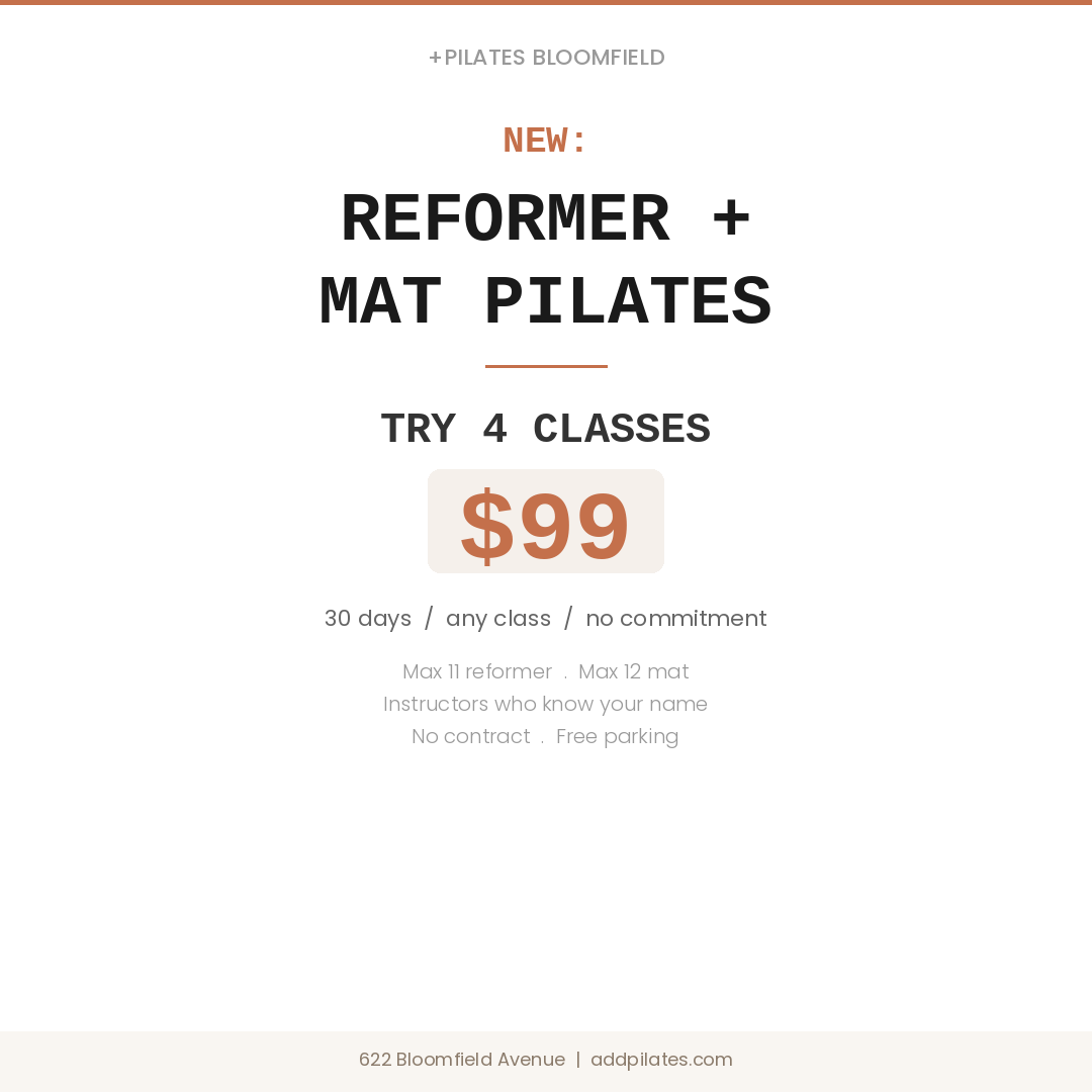 Add Pilates Facebook ad