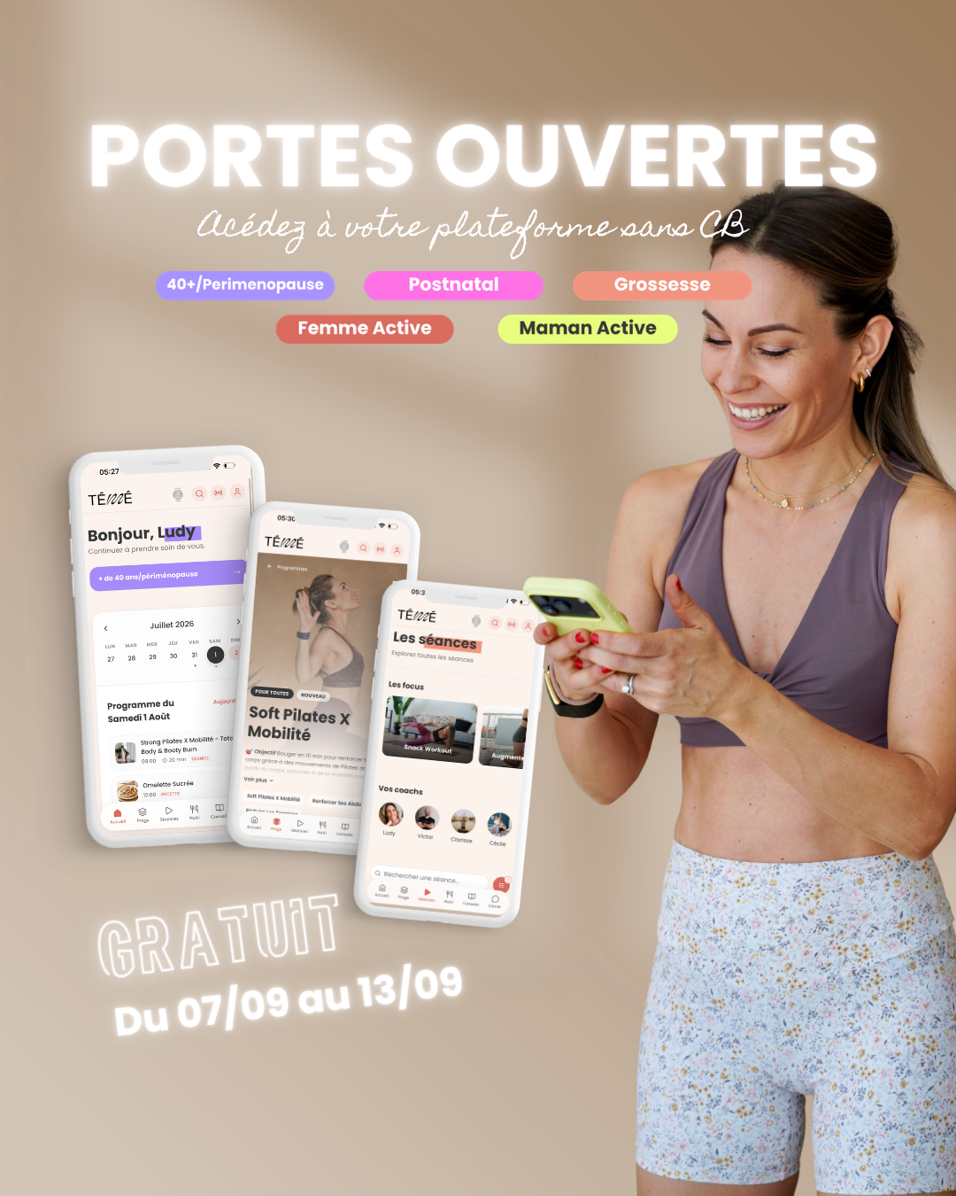 Studio Témé Facebook ad: Portes Ouvertes Studio Témé: 100 % Gratuit!