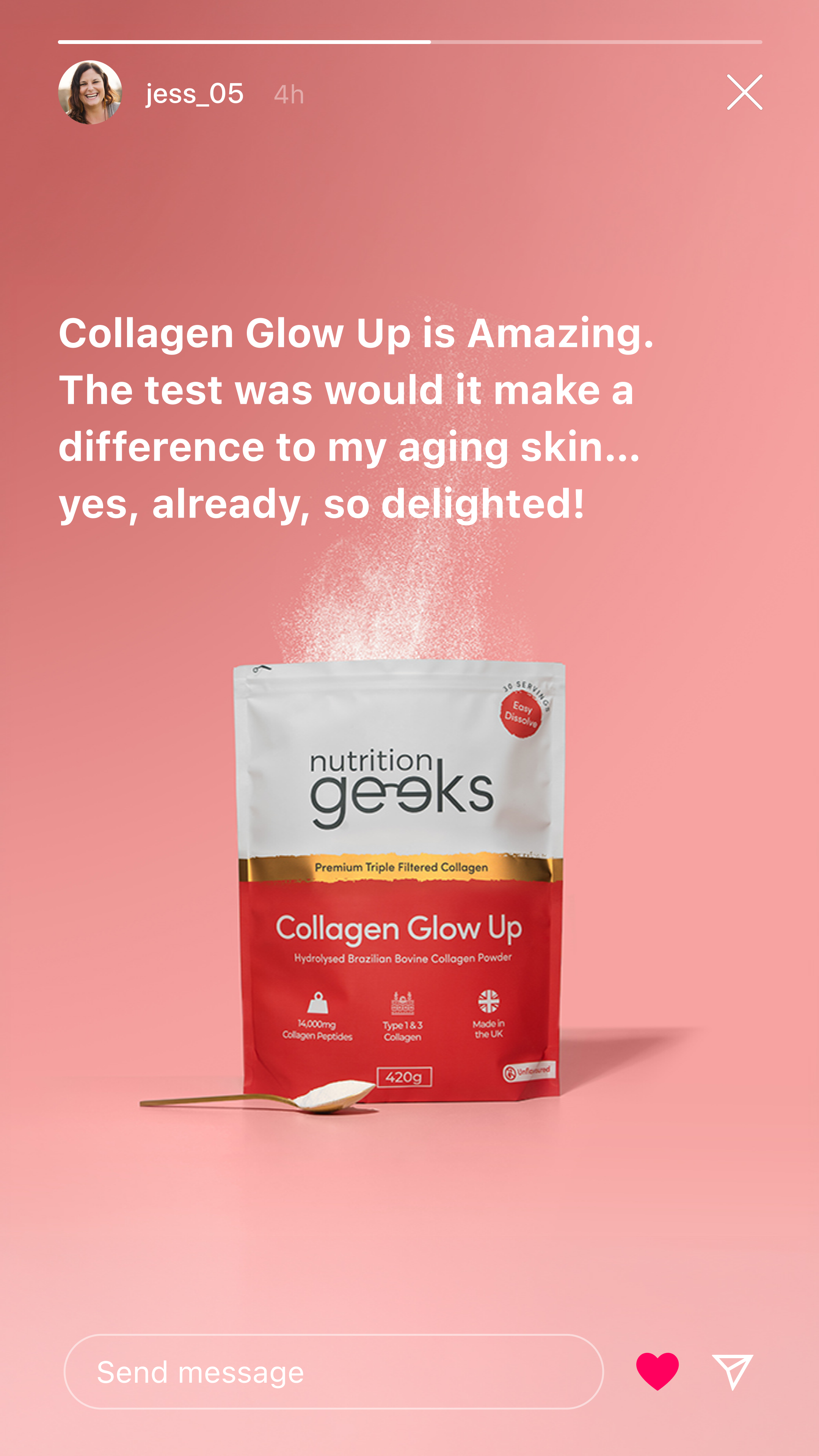 Radiant Over 40 Facebook ad