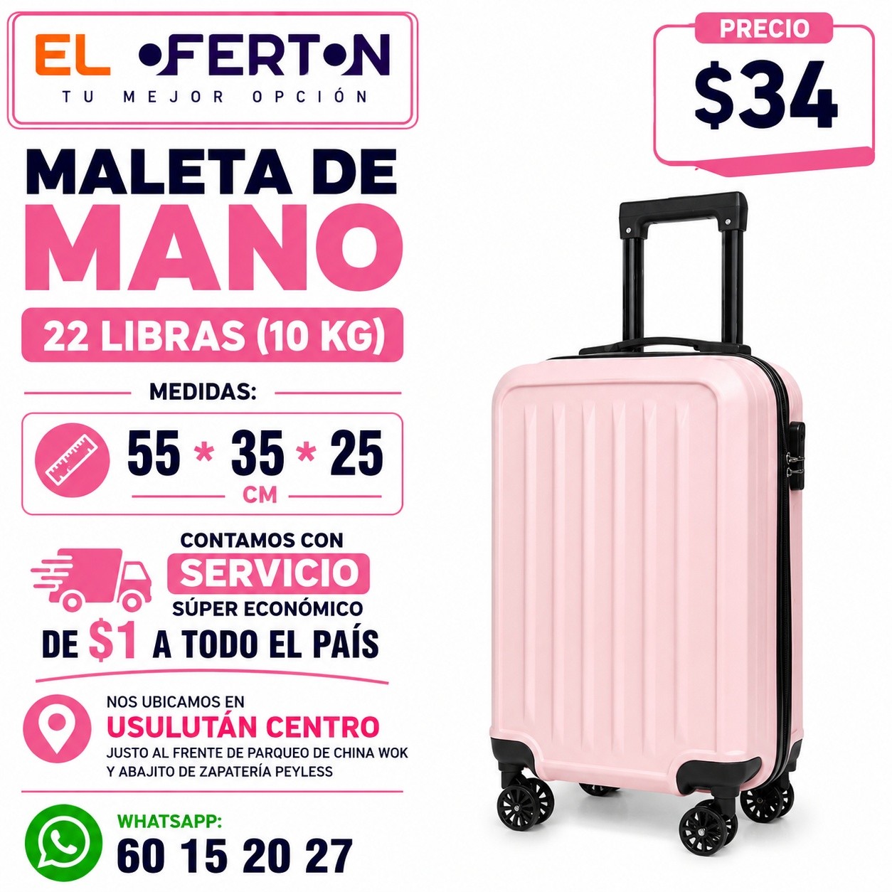 El Oferton.sv Facebook ad: ¡VIAJA CON ESTILO Y COMODIDAD!