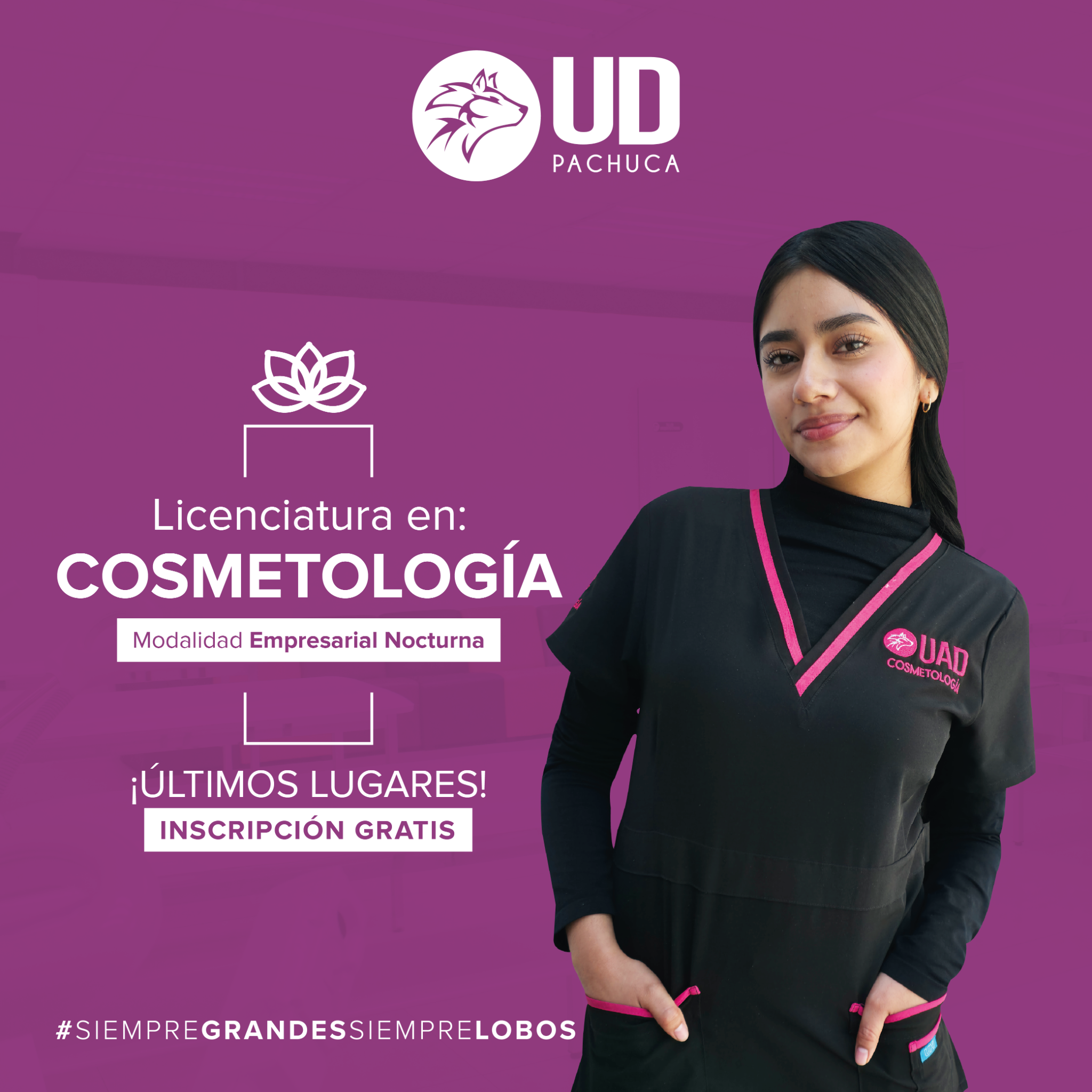 Universidad de Durango Campus Pachuca Facebook ad: Únete a la gran familia LOBOS