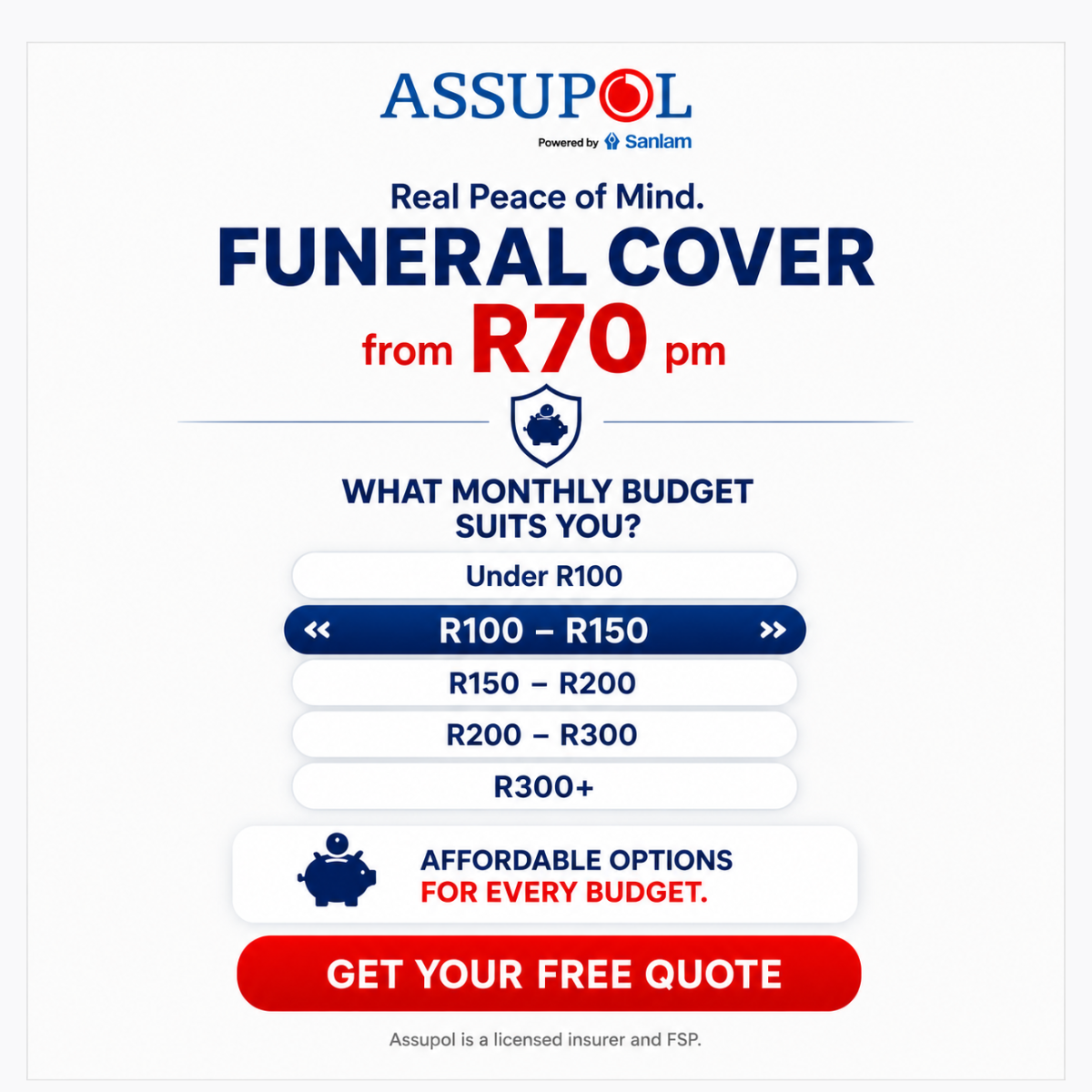 Assupol Funeral Facebook ad