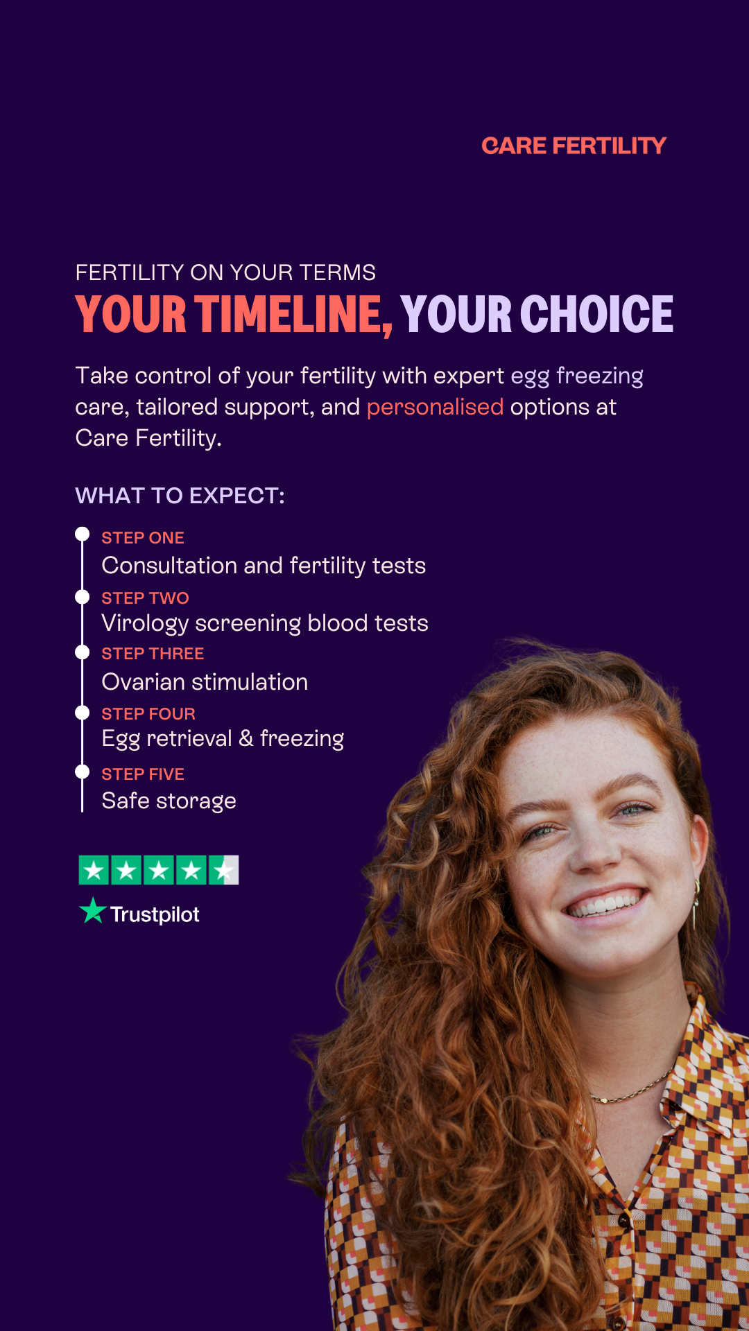 Care Fertility Facebook ad