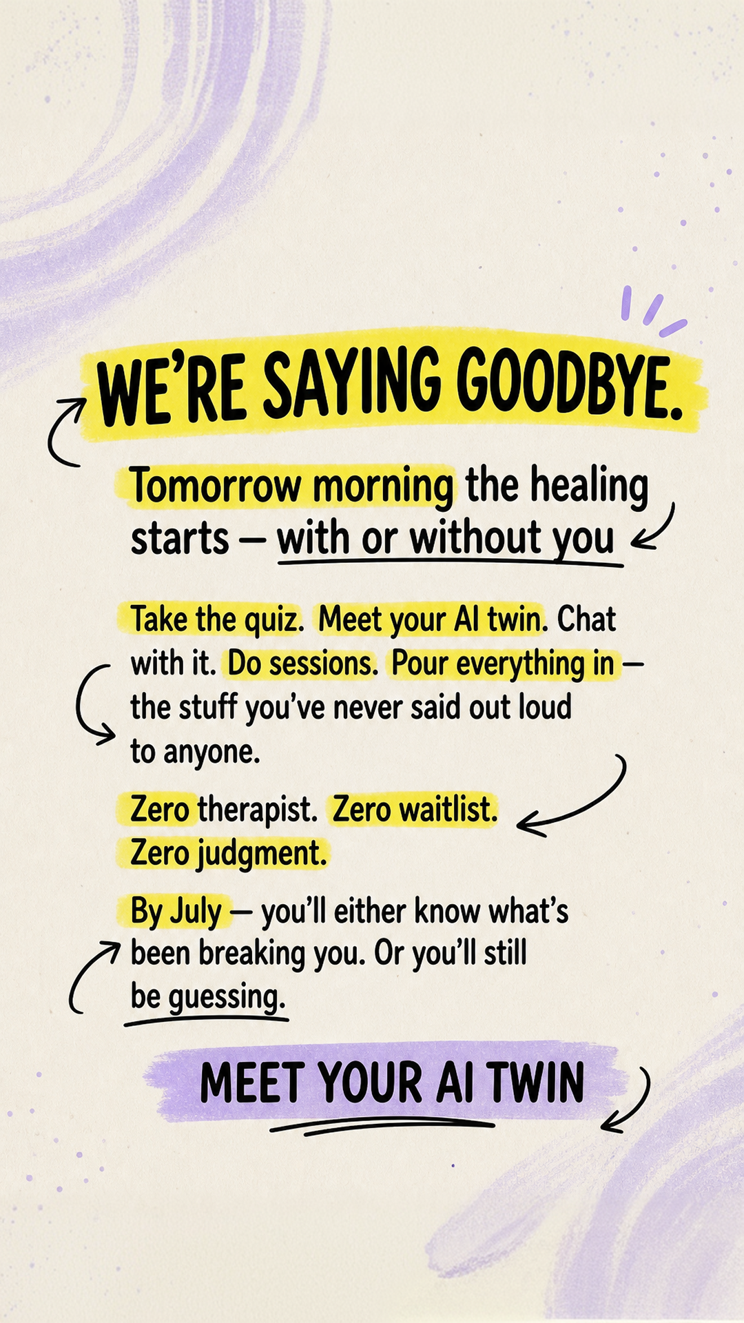 Copymind: AI twin for therapy Facebook ad