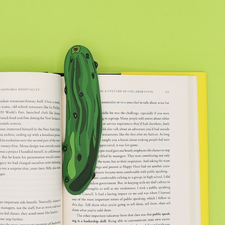 Humdrum Paper Facebook ad: Pickle Bookmark