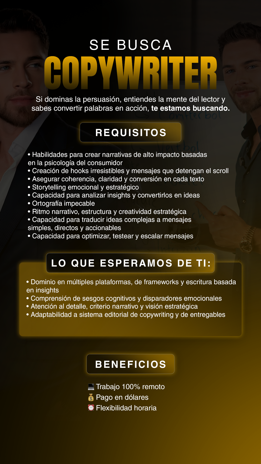 Kale Anders Facebook ad: Vacante - Copywriter