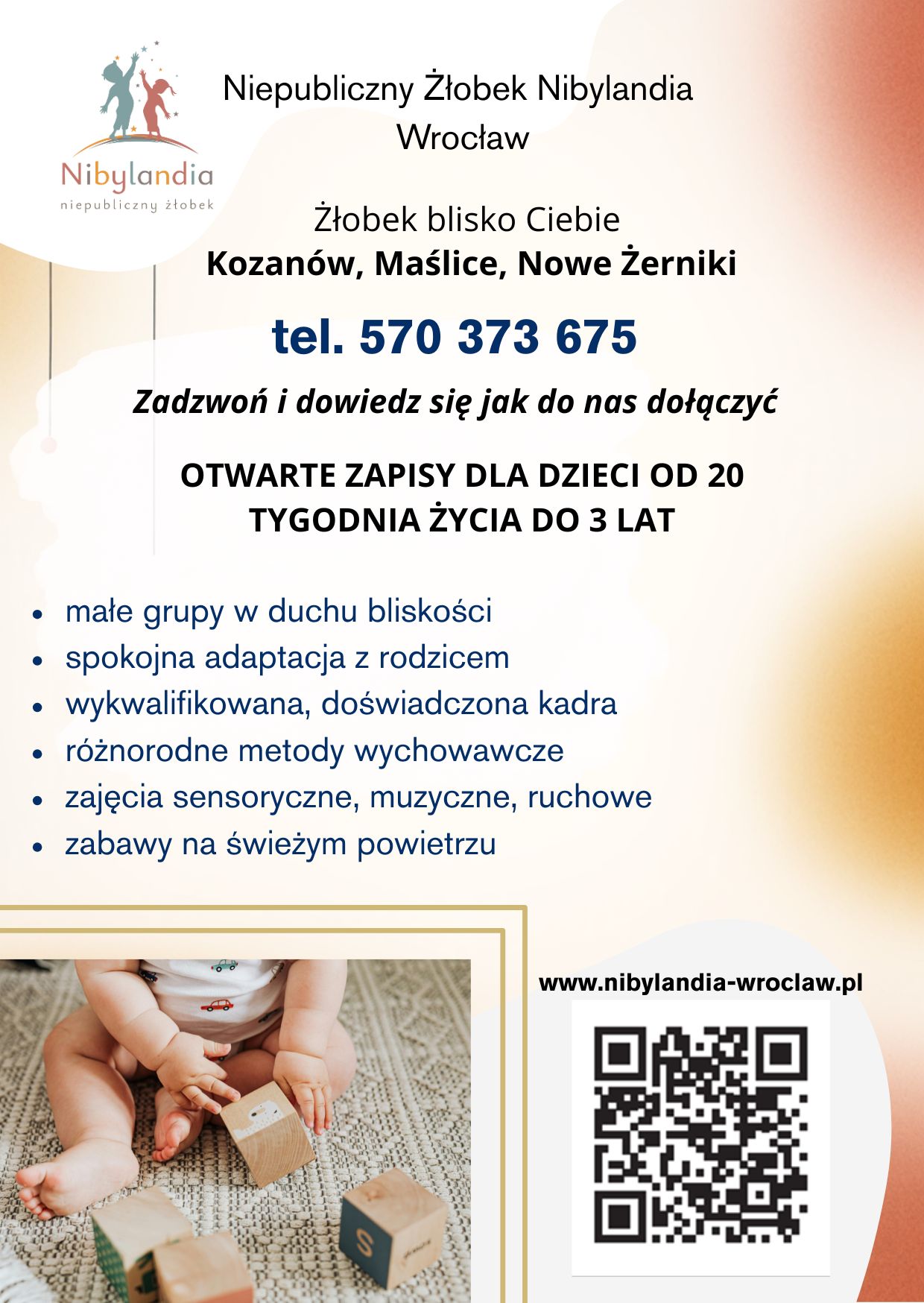 Niepubliczny żłobek Nibylandia Facebook ad: Kochani Rodzice!
